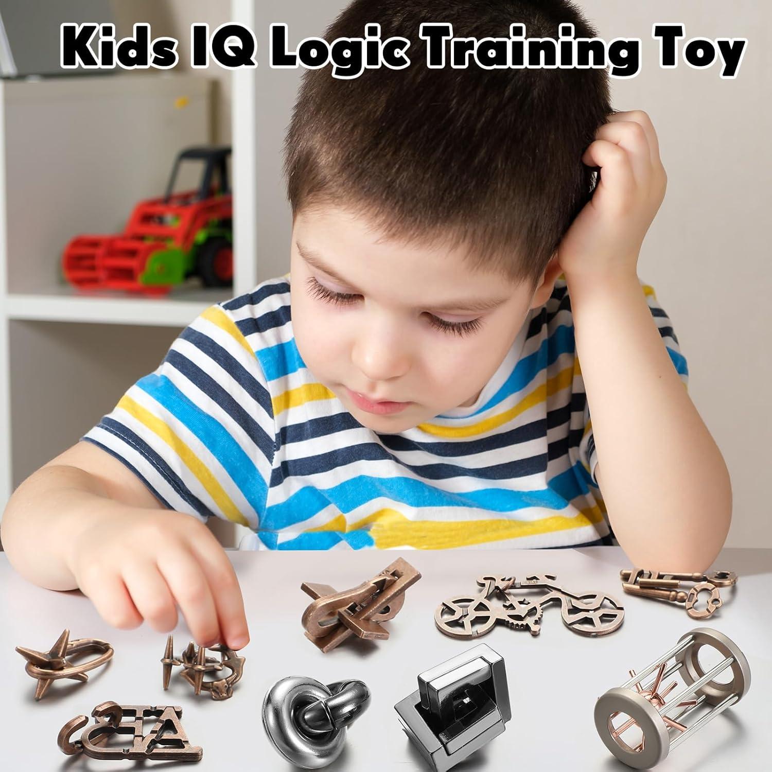 Rompecabezas de Metal Wettarn 9 Piezas Desafío Lógico