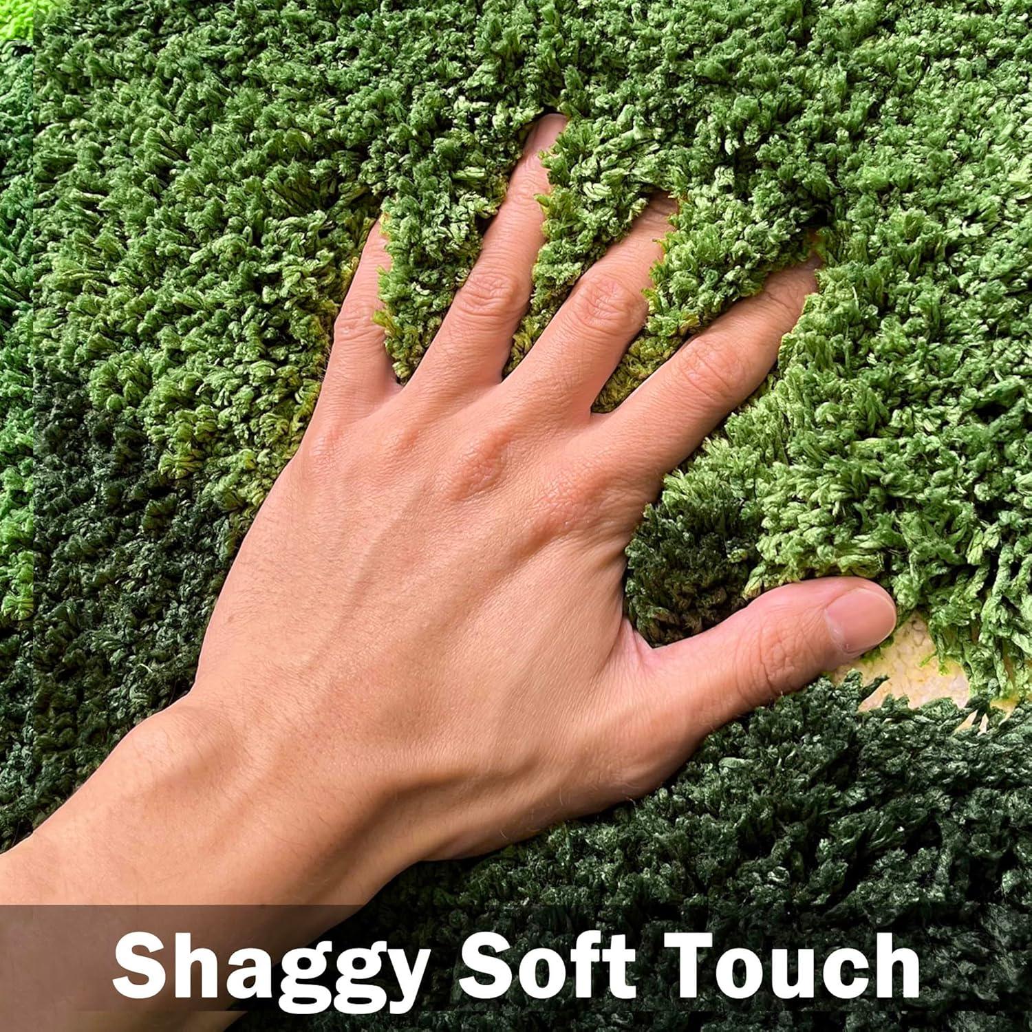 Alfombra de Musgo 3D THRILRUG Ovalada 0.51x0.89m Antideslizante