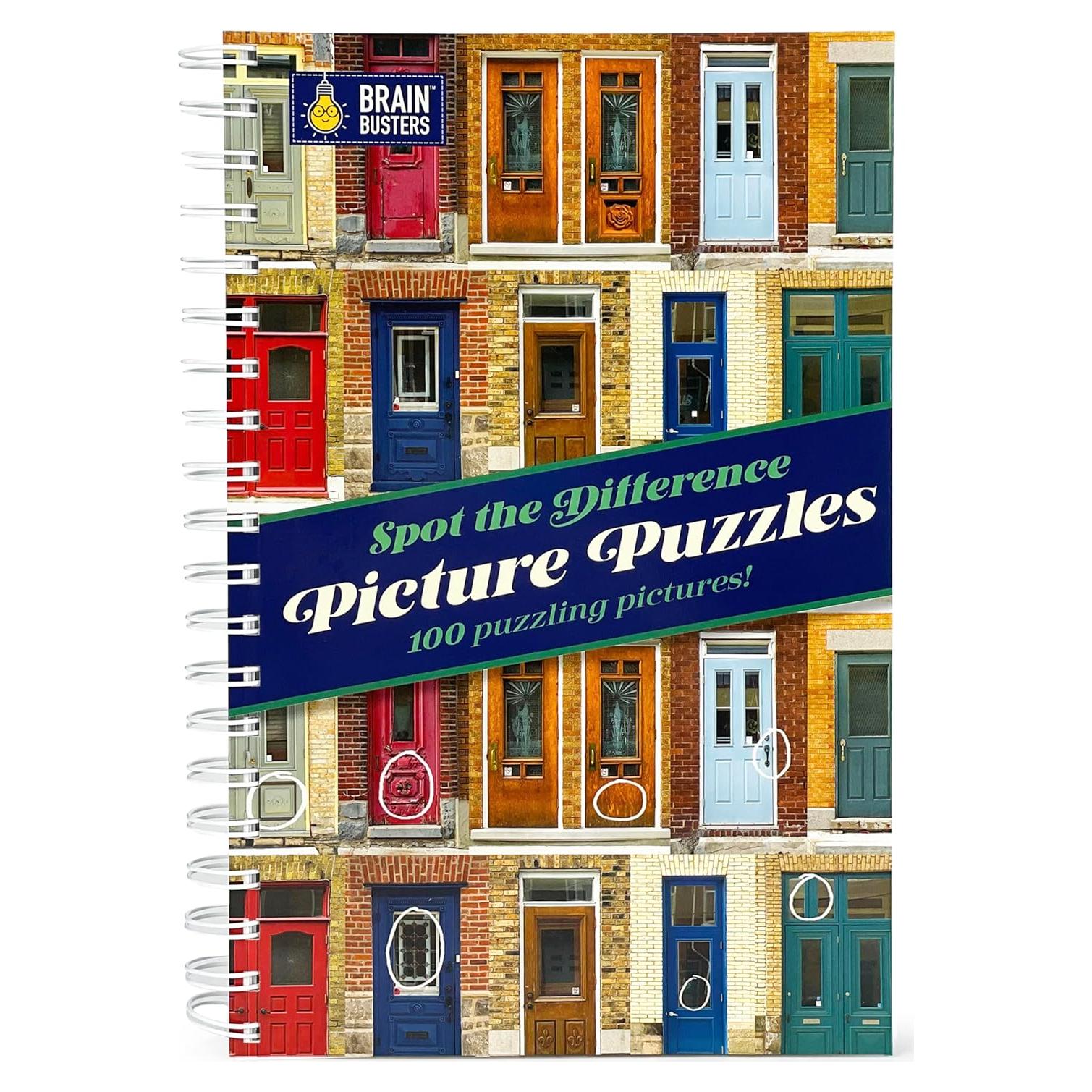 Picture Puzzles: Spot the Difference: More Than 1,000 Differences to Find! Adult Puzzle Book Includes Spiral Bound / Lay Flat Design (Brain Busters)