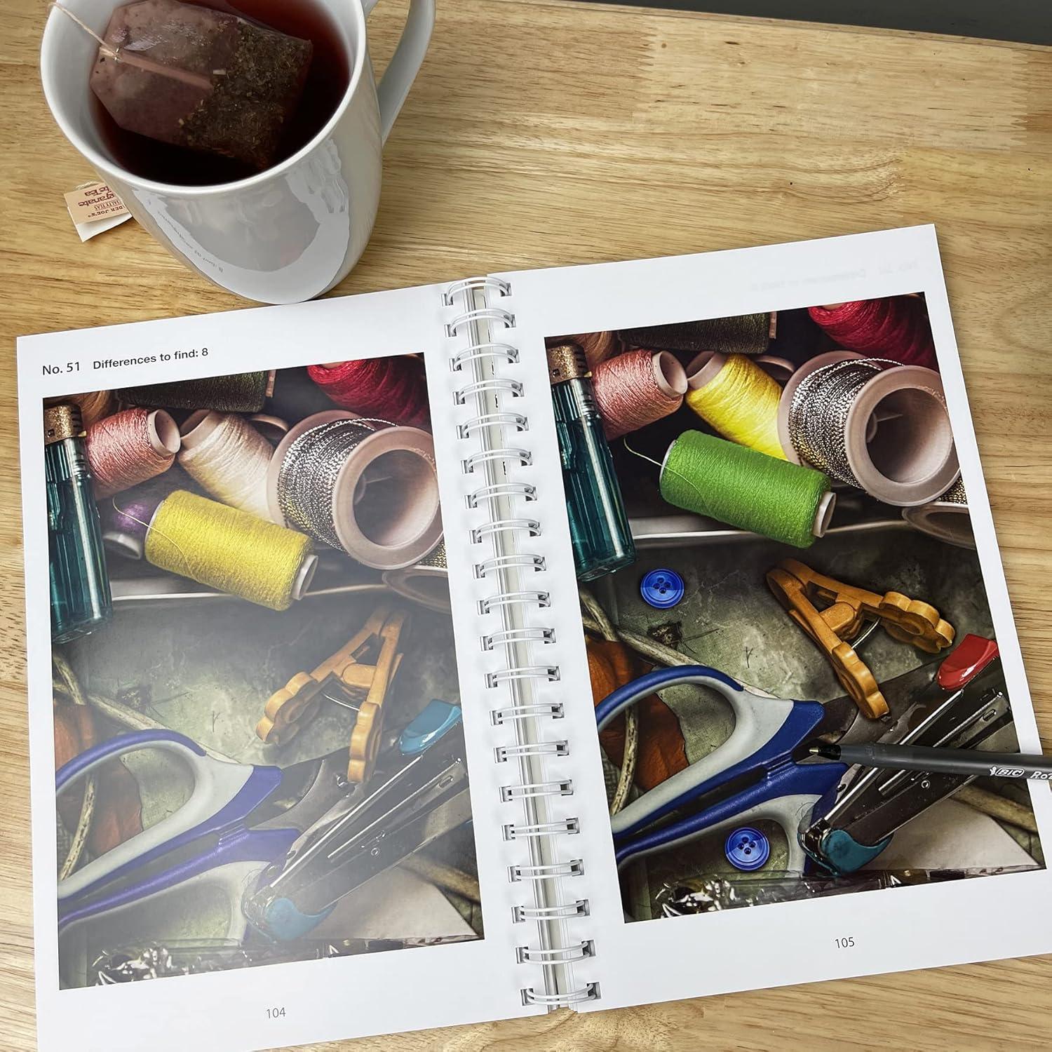 Picture Puzzles: Spot the Difference: More Than 1,000 Differences to Find! Adult Puzzle Book Includes Spiral Bound / Lay Flat Design (Brain Busters)