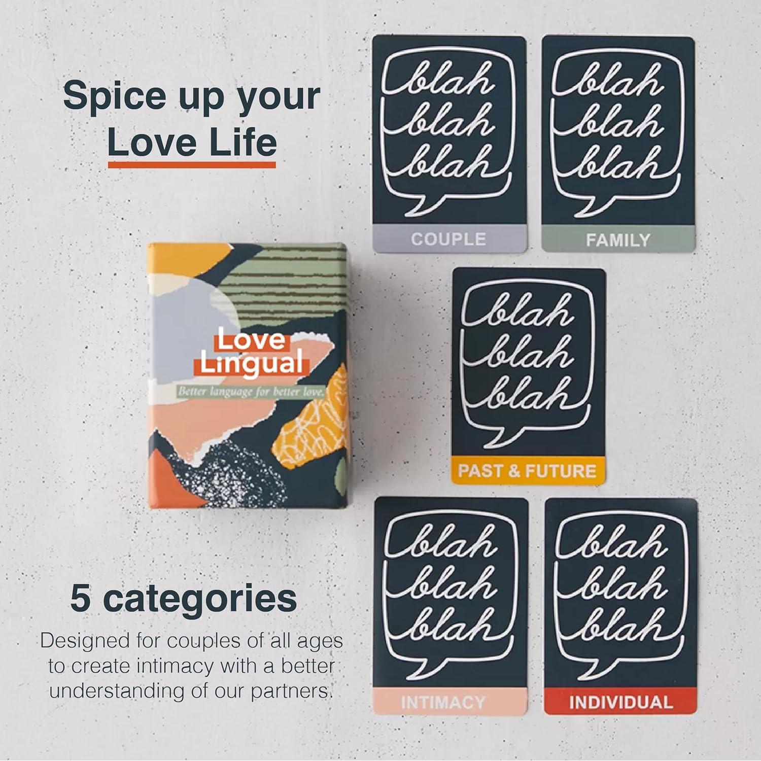 Juego de Cartas para Parejas Love Lingual - 150 Preguntas