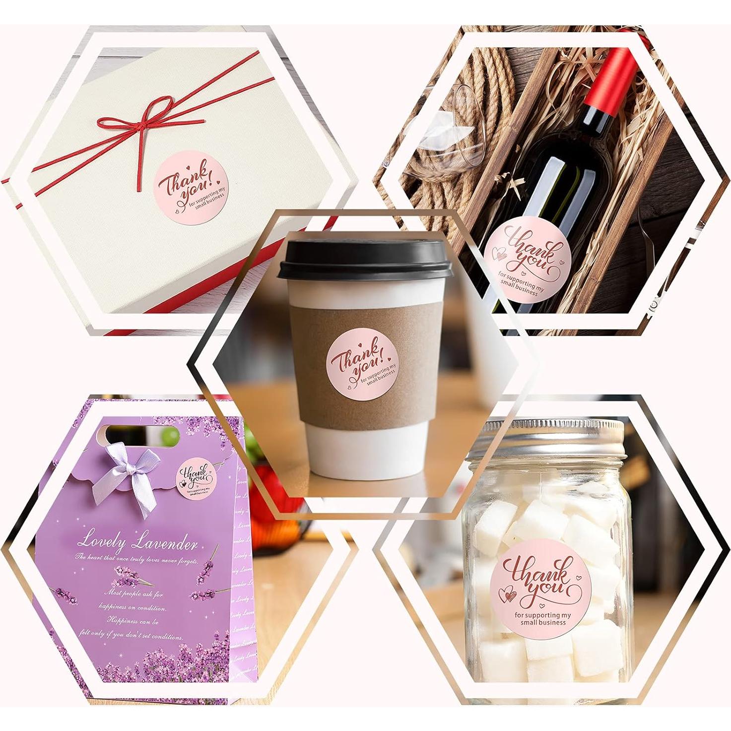 Conjunto de Tarjetas de Agradecimiento Rosa Outus 600 Piezas