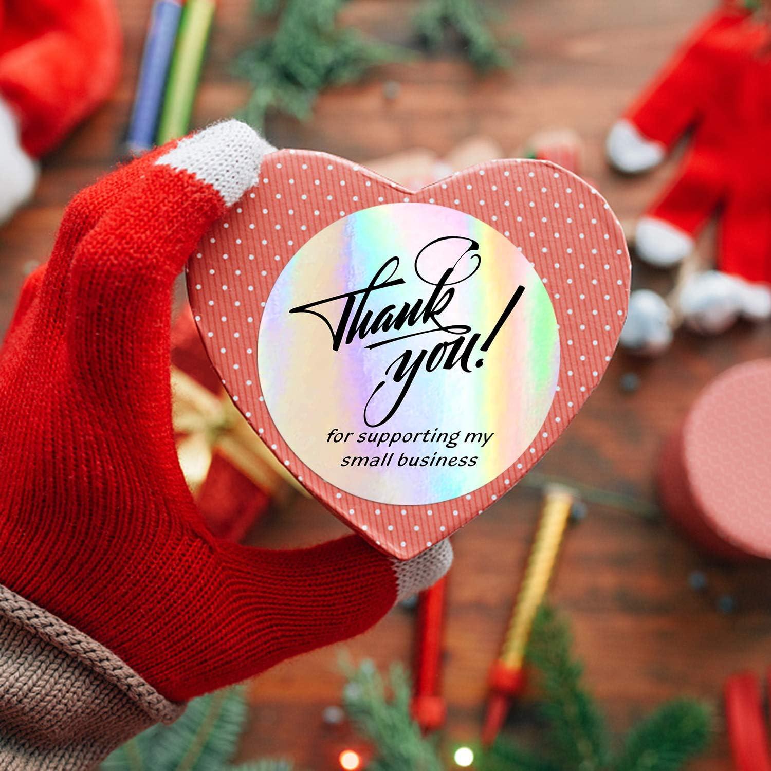 Etiquetas de Gracias Padike 5.08 cm Brillo Plateado y Negro