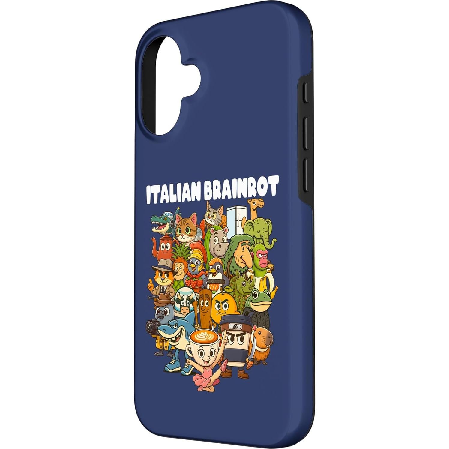 Funda Protectora para iPhone 16 Brainrot Italiano Memes Divertidos