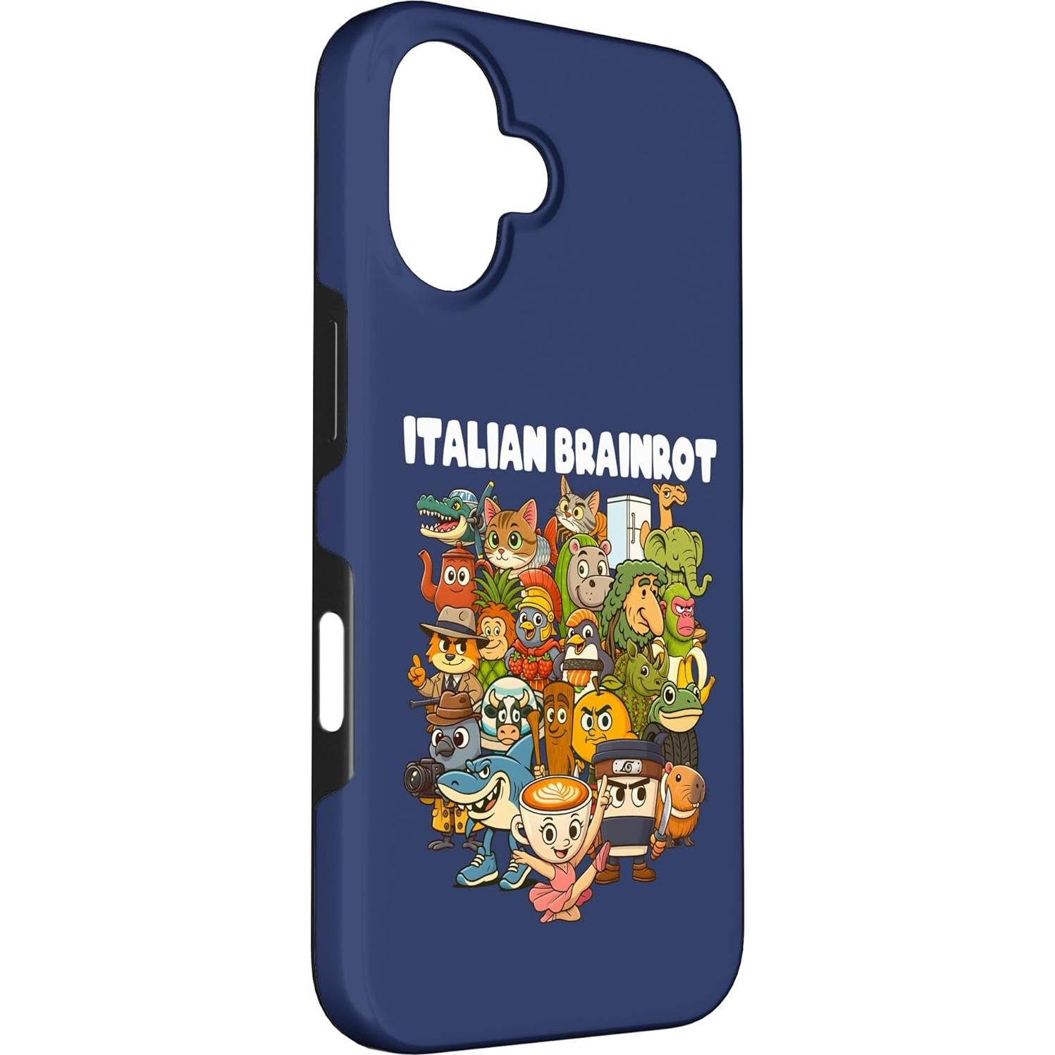 Funda Protectora para iPhone 16 Brainrot Italiano Memes Divertidos