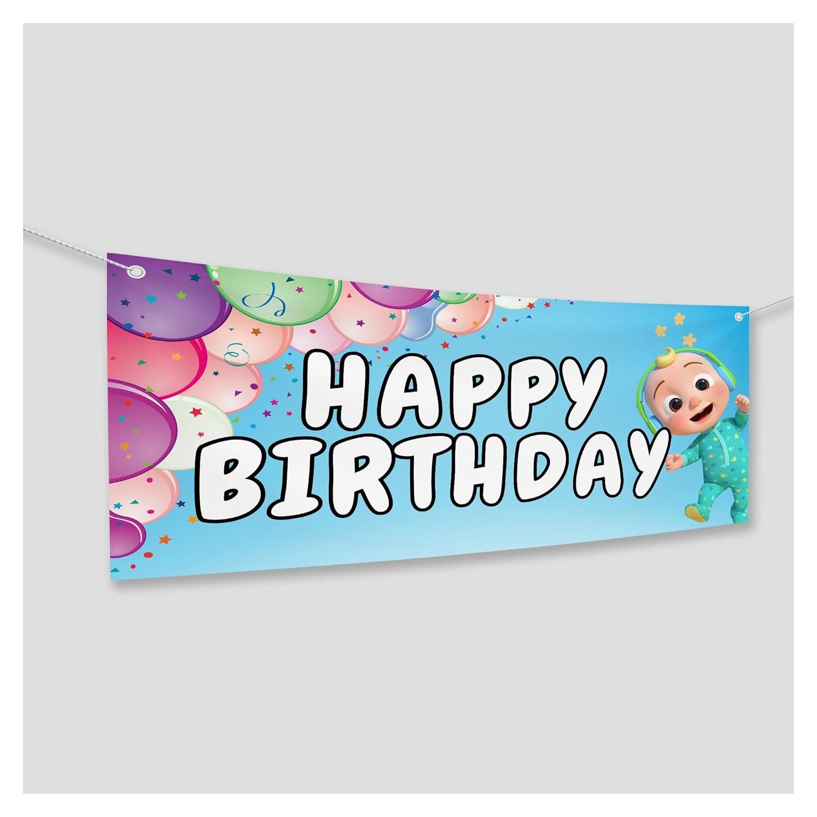 Banner de Cumpleaños Coccomelon BCB Print 1.22x0.61m HD