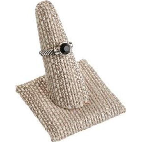 Juego de 4 Expositores de Joyería de Lino SS - Collares, Anillos, Pulseras