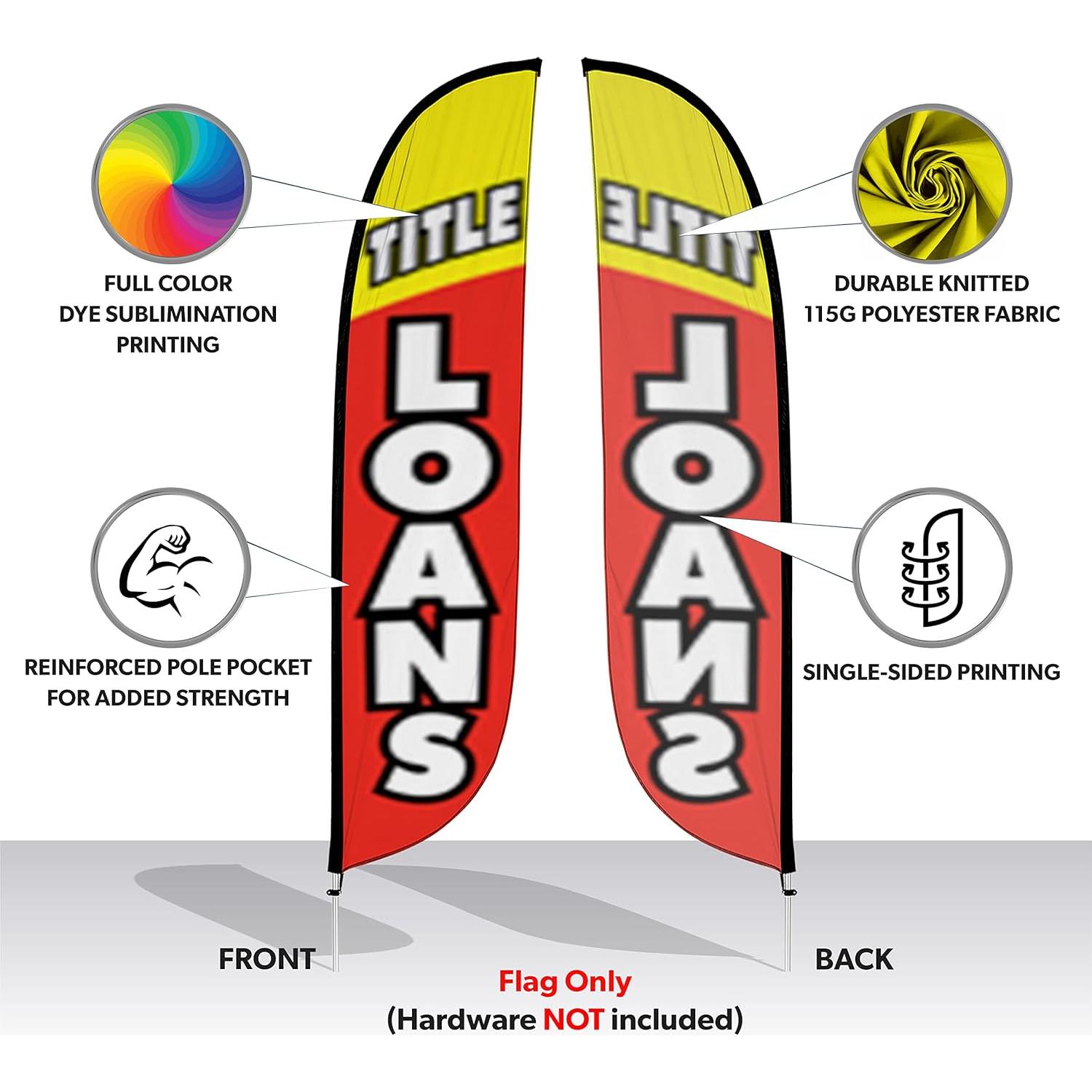 Bandera de Pluma LookOurWay 3.66m Publicitaria Préstamos