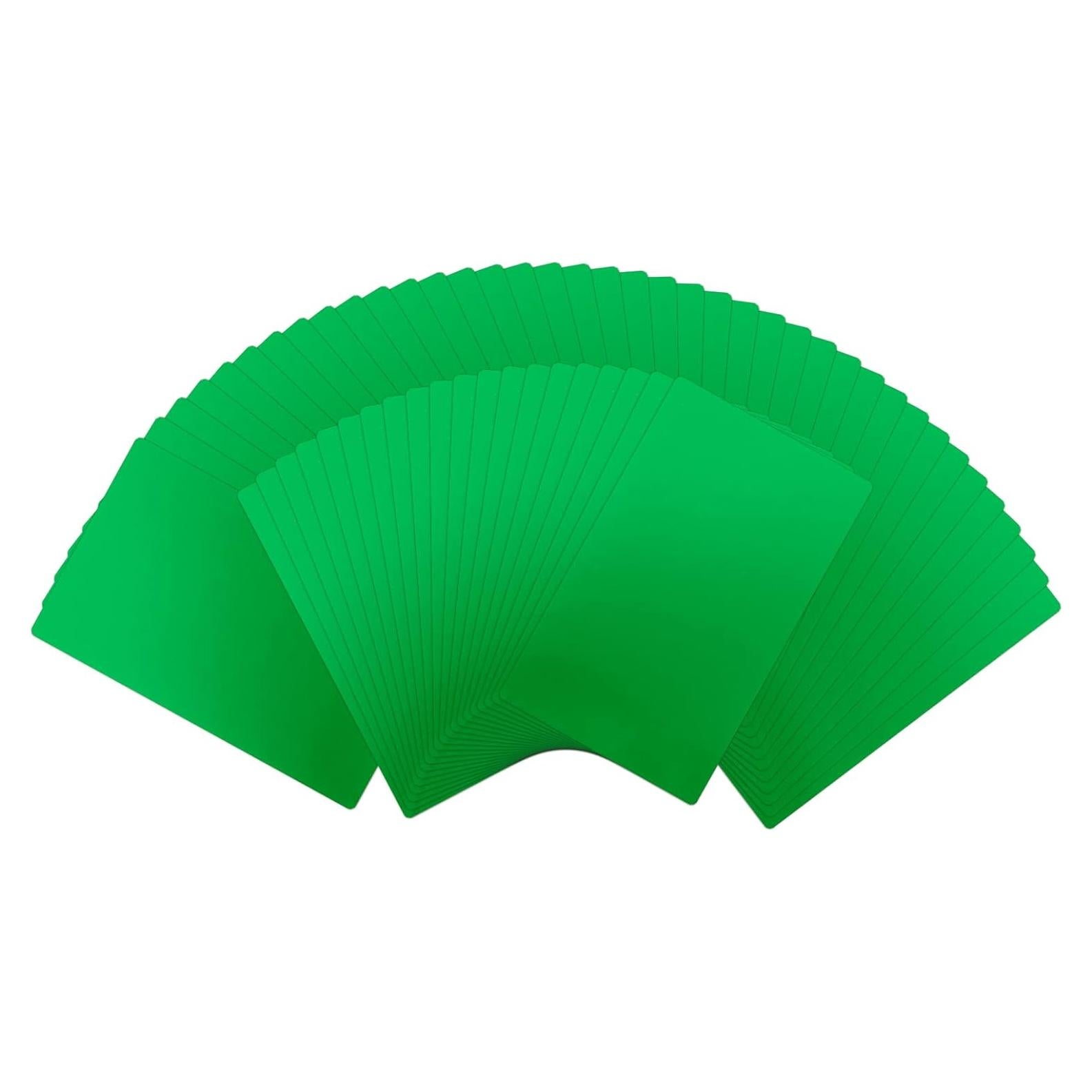 Tarjetas de Metal Verde xTool 60 Pcs 8.6x5.4 cm para Grabado