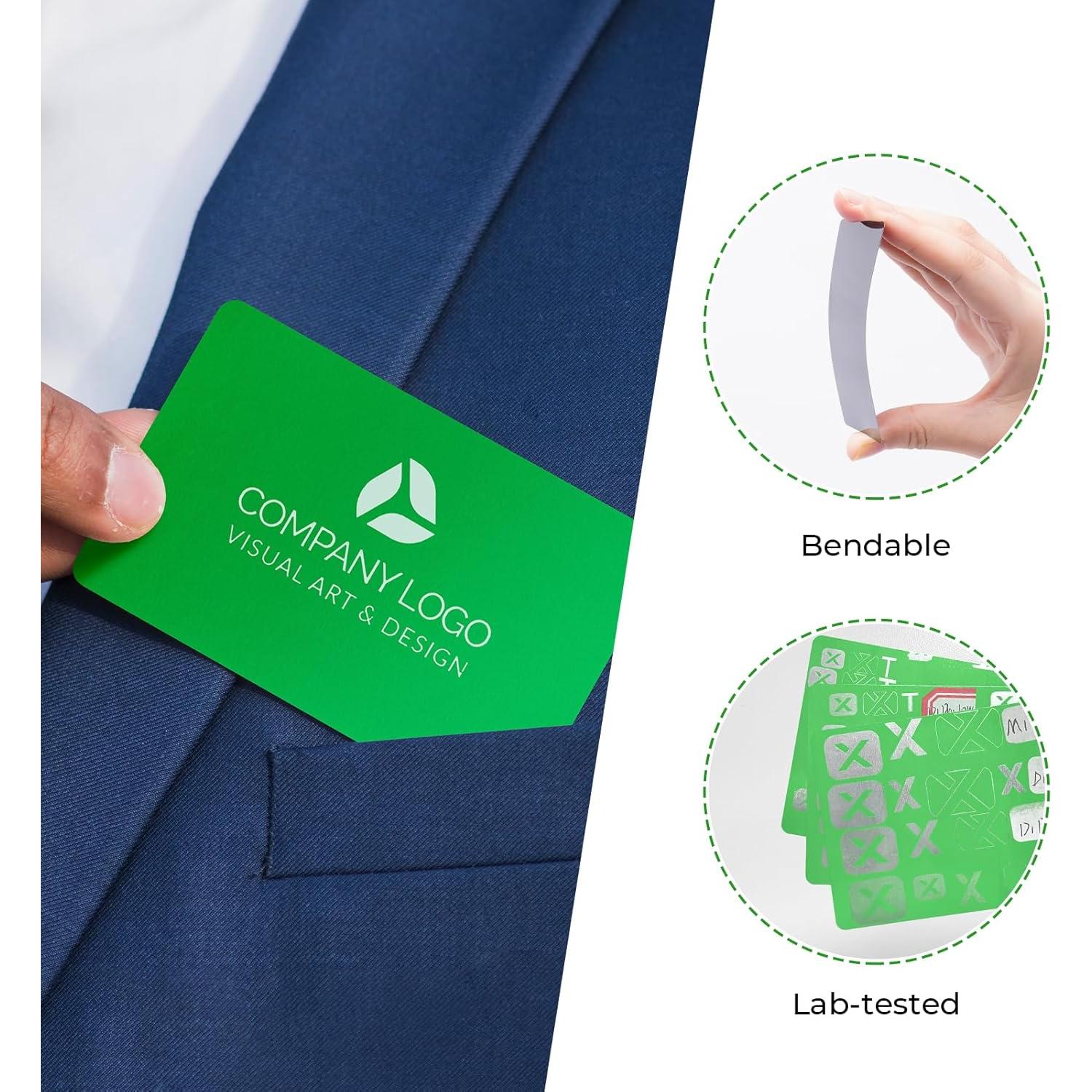 Tarjetas de Metal Verde xTool 60 Pcs 8.6x5.4 cm para Grabado