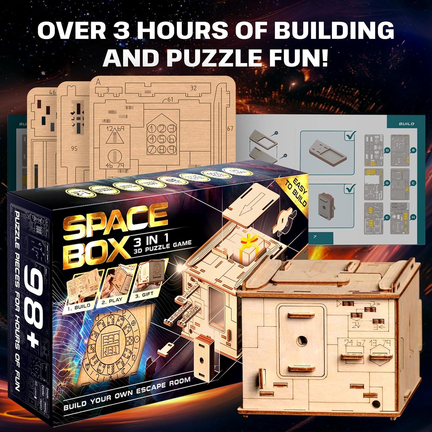 Rompecabezas 3D de Madera ESC WELT Caja Espacial - Desafío Mental