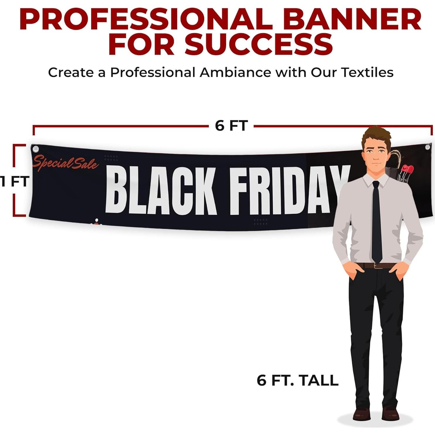 Banner Publicitario Mavis Printing 1.83x0.30m Poliester HD