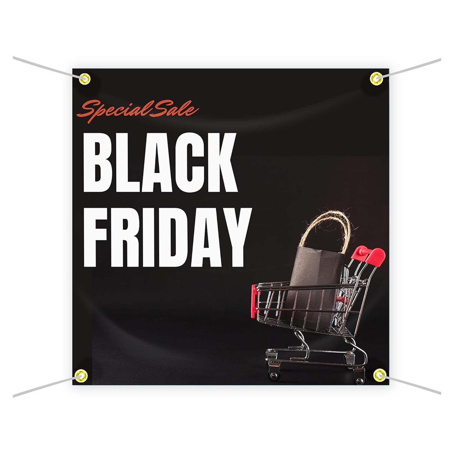 Banner Publicitario Mavis Printing 1.22x1.22m para Black Friday