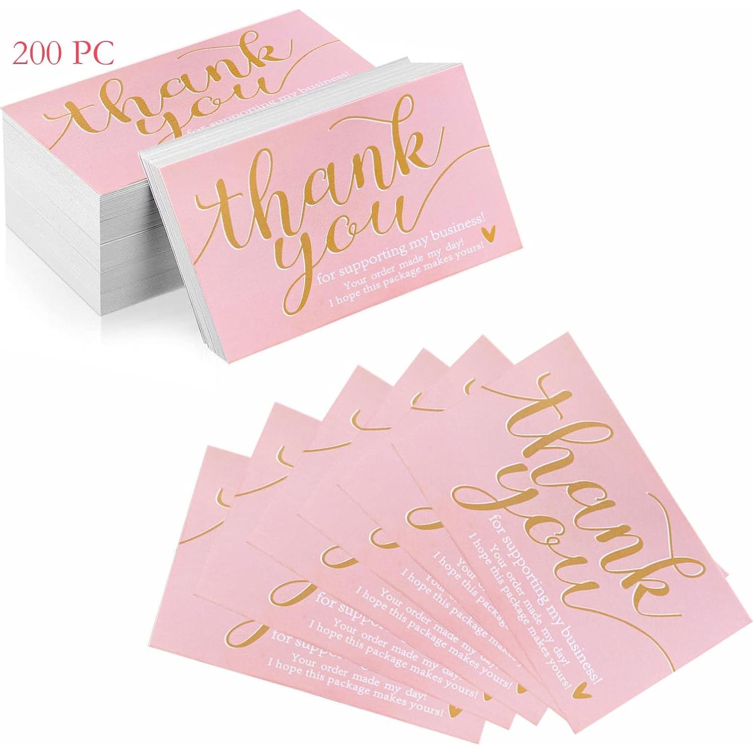 Juego de 2100 Piezas Tarjetas y Etiquetas Rosa DERUILA