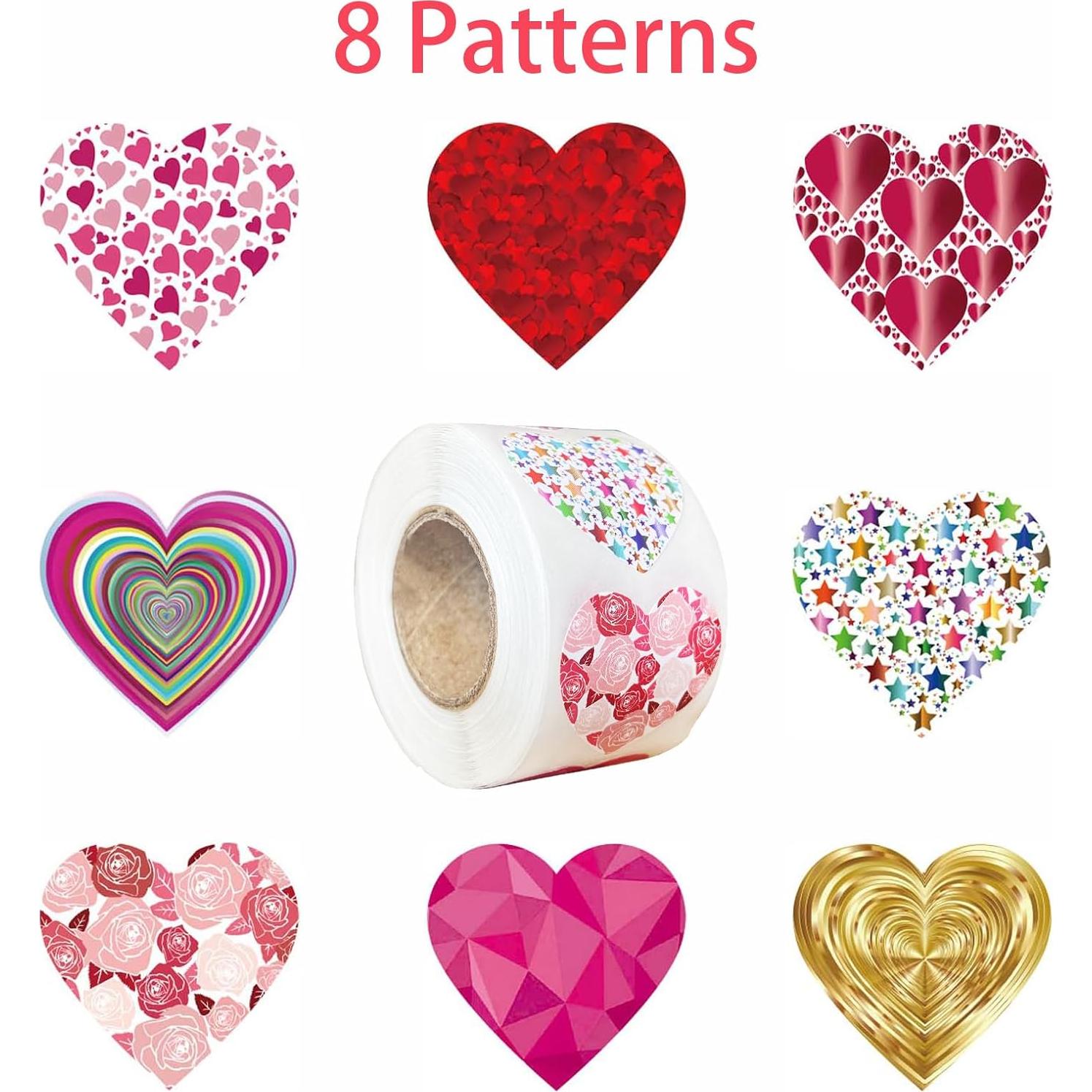 Juego de 2100 Piezas Tarjetas y Etiquetas Rosa DERUILA