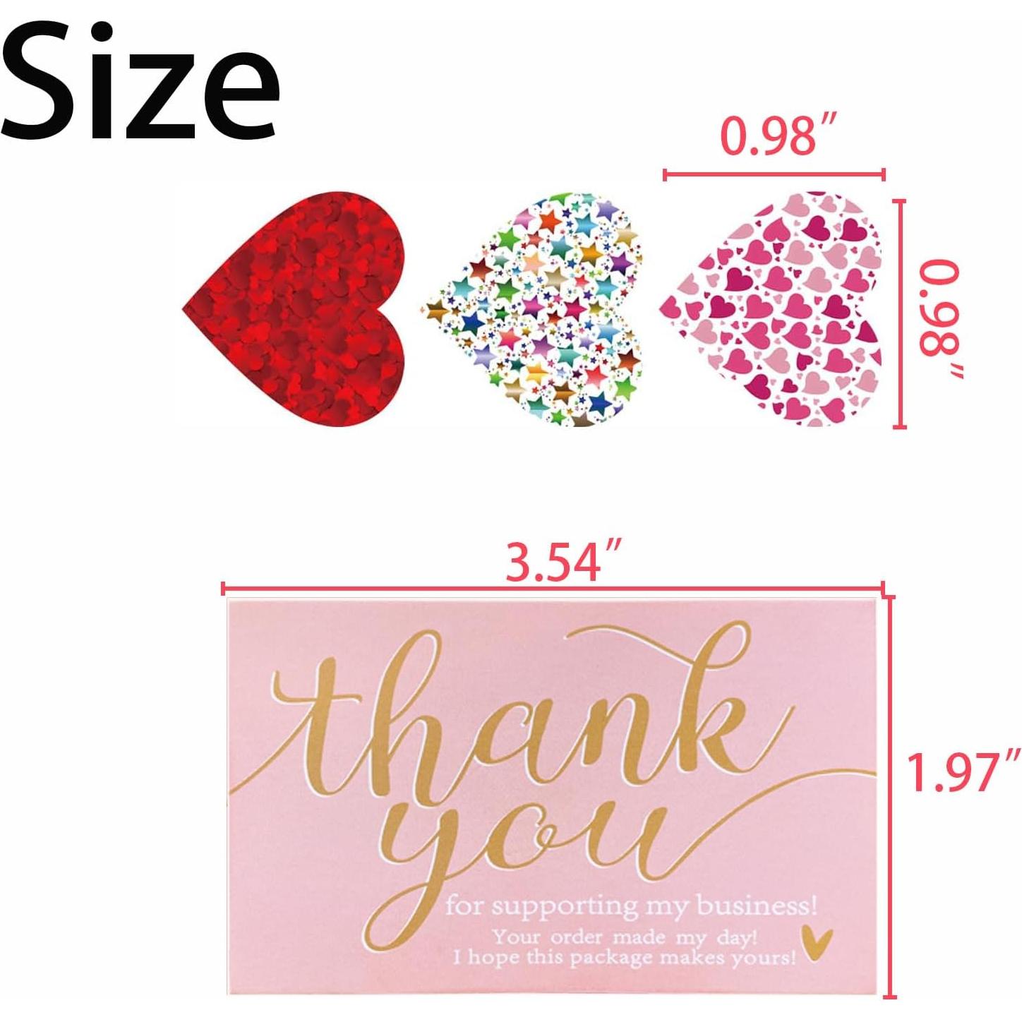 Juego de 2100 Piezas Tarjetas y Etiquetas Rosa DERUILA