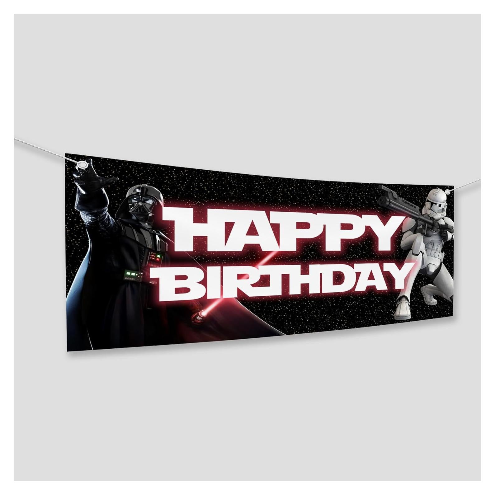 Banner de Cumpleaños Star Wars BCB Print 1.22x0.61m HD