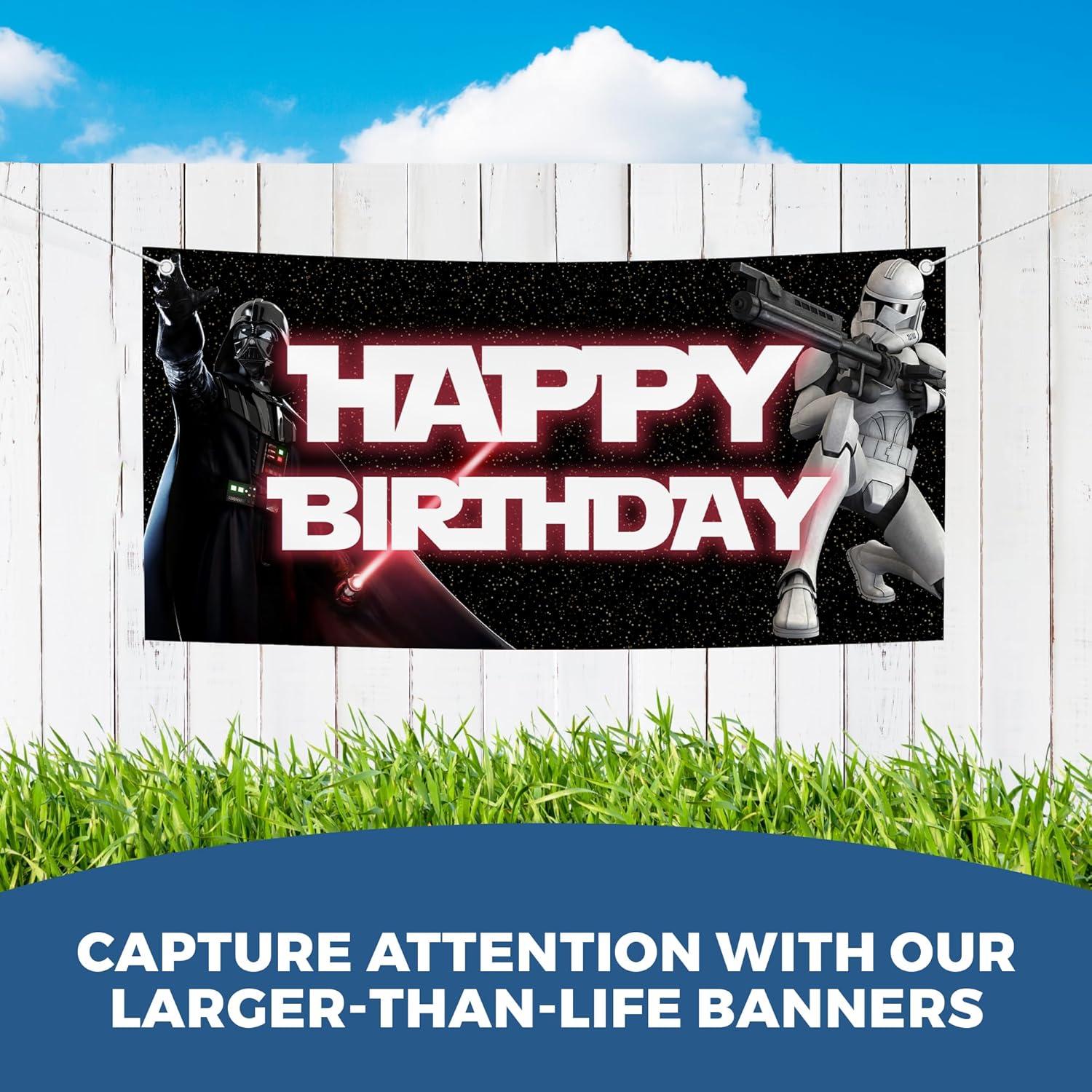 Banner de Cumpleaños Star Wars BCB Print 1.22x0.61m HD