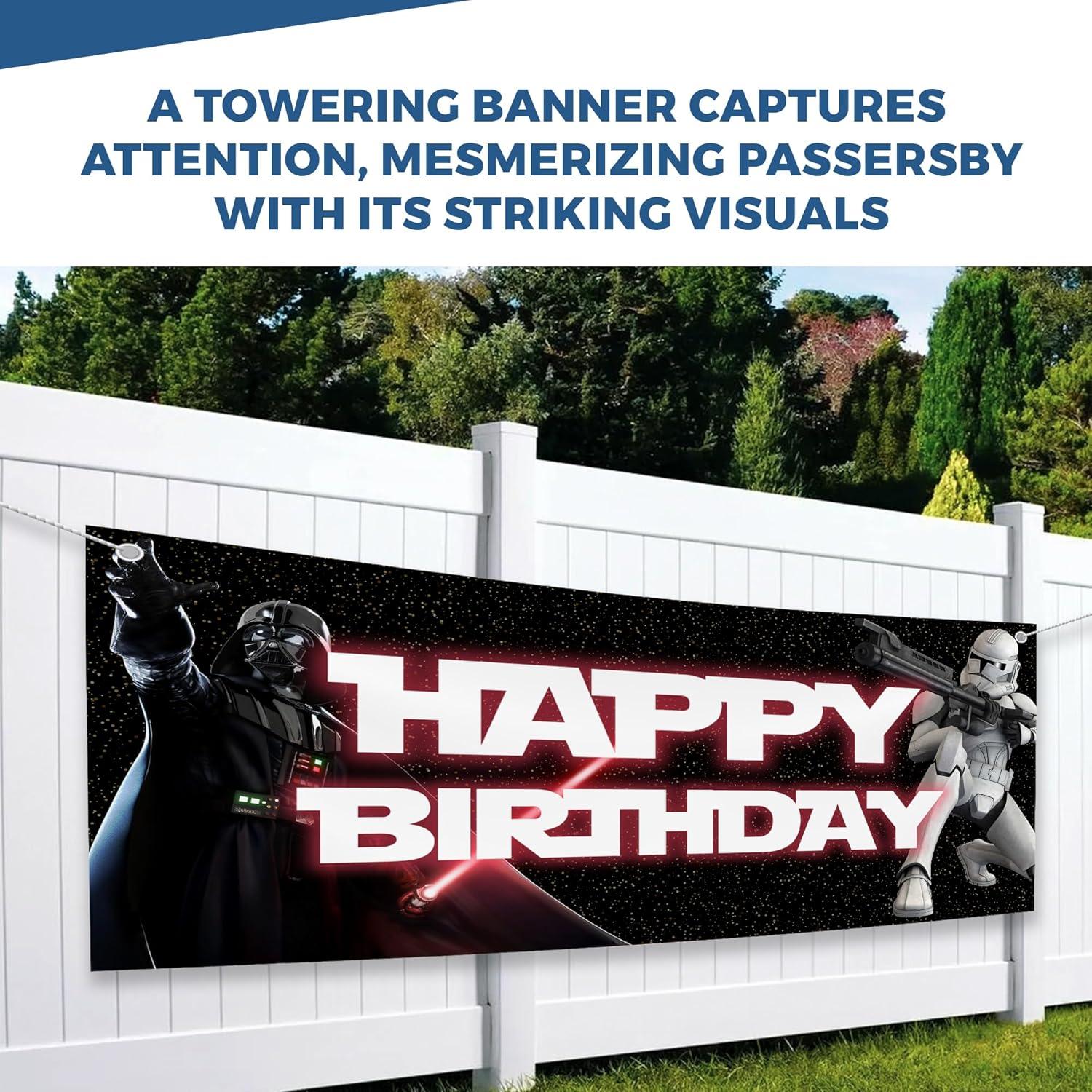 Banner de Cumpleaños Star Wars BCB Print 1.22x0.61m HD