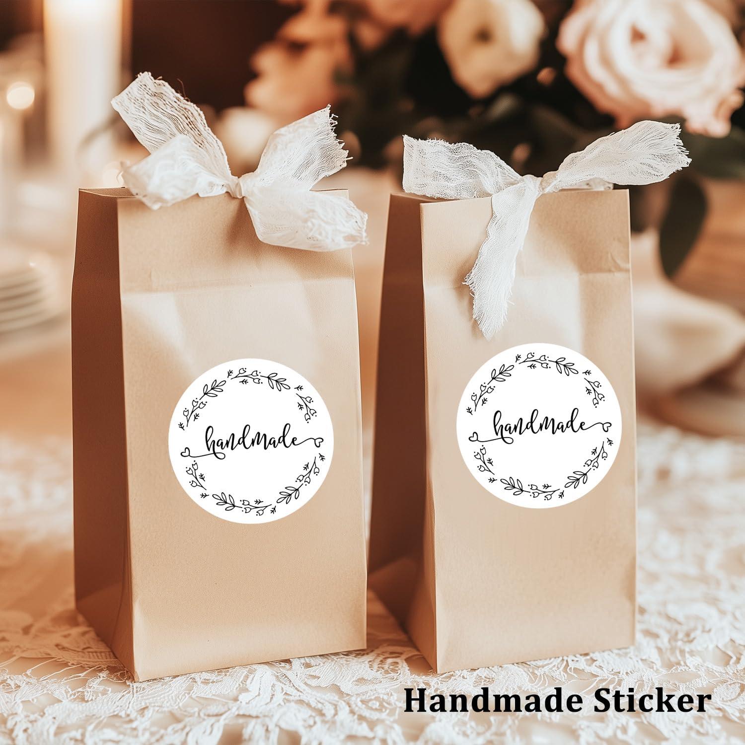 120 Pegatinas Hechas a Mano Redondas 40mm para Negocios