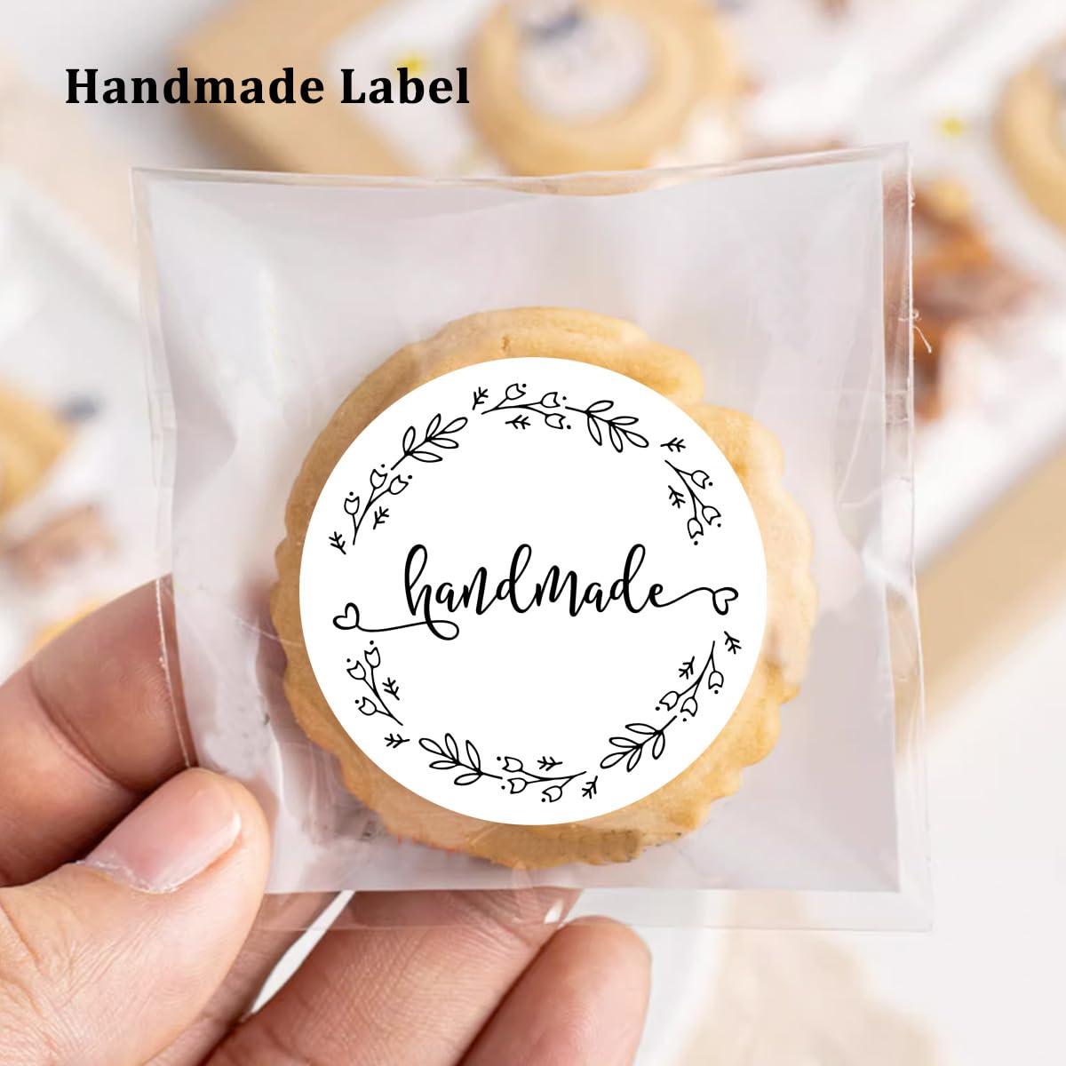 120 Pegatinas Hechas a Mano Redondas 40mm para Negocios