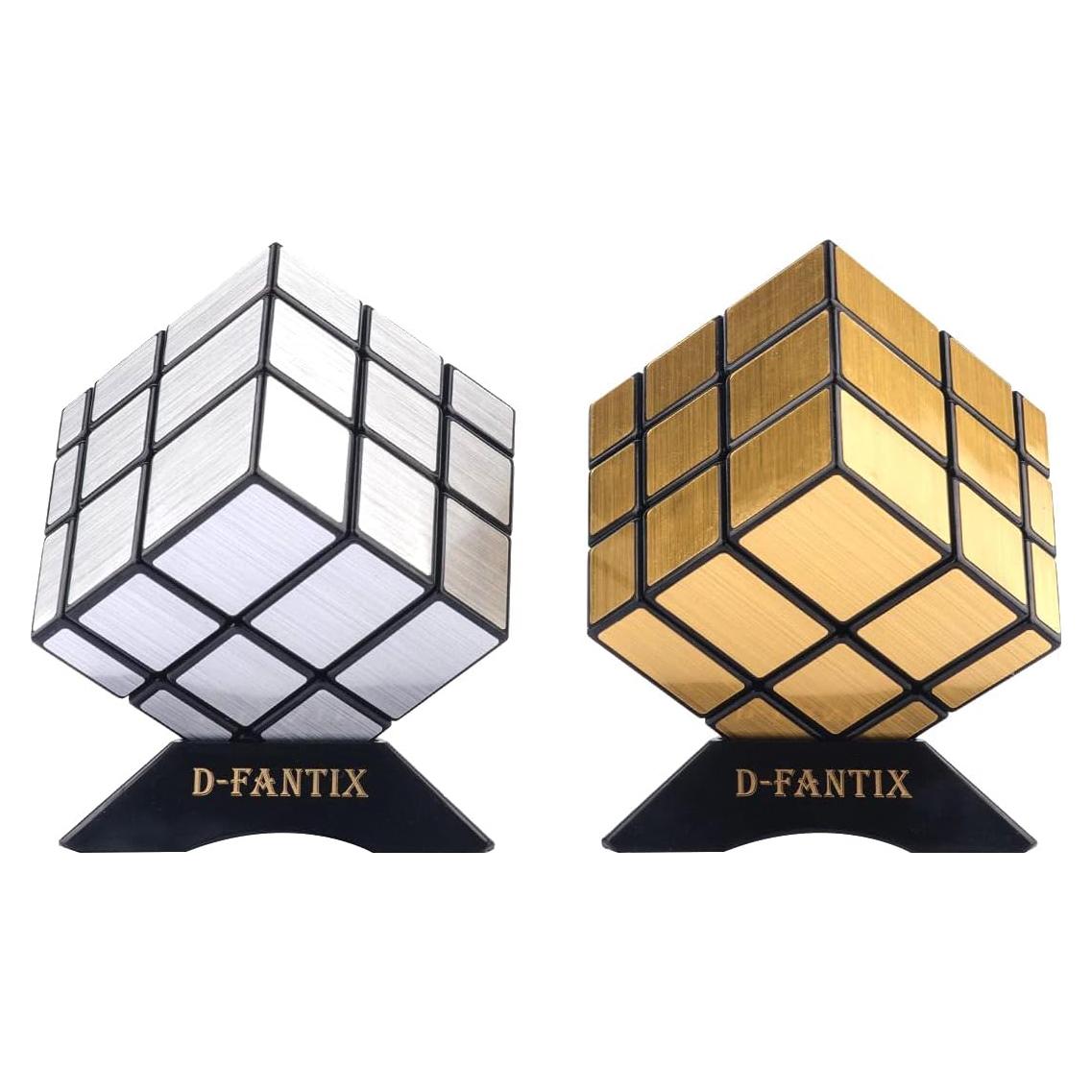 Cubo Espejo 3x3 D-FantiX Shengshou - 2 Paquete Dorado/Plateado