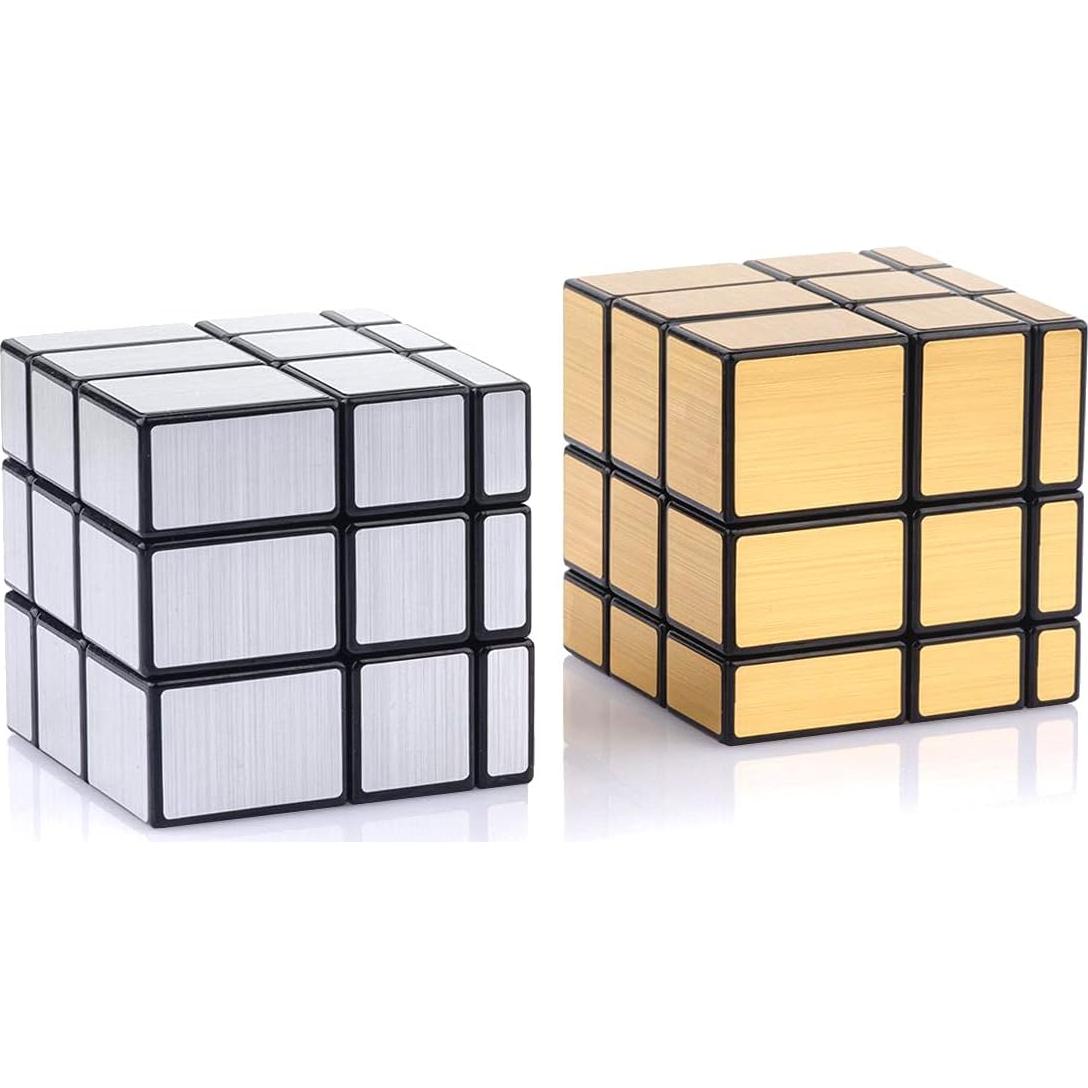 Cubo Espejo 3x3 D-FantiX Shengshou - 2 Paquete Dorado/Plateado