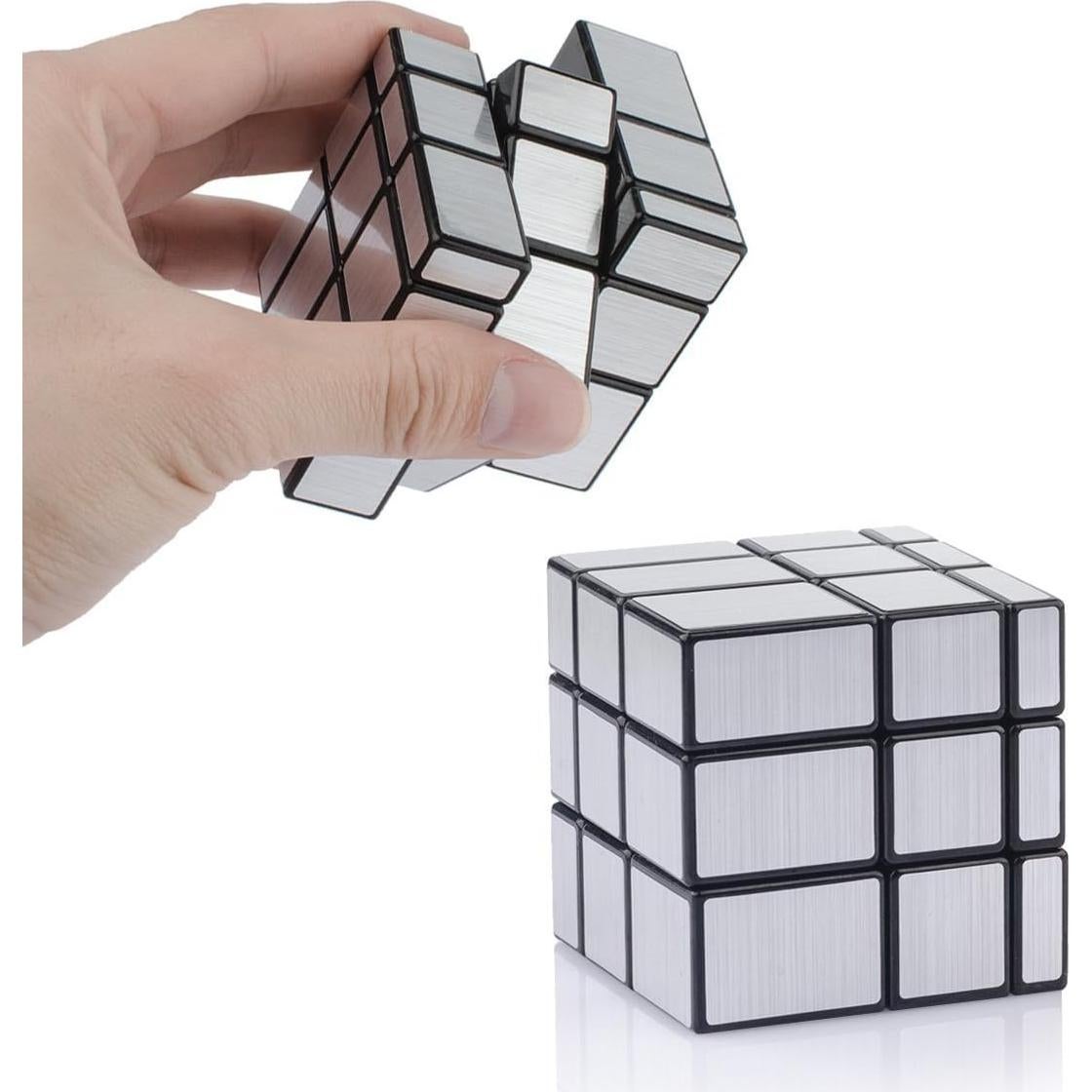 Cubo Espejo 3x3 D-FantiX Shengshou - 2 Paquete Dorado/Plateado