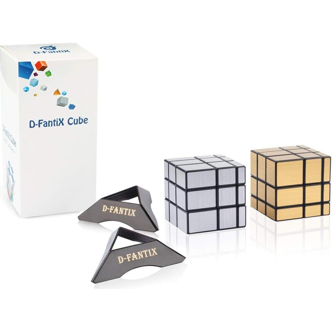 Cubo Espejo 3x3 D-FantiX Shengshou - 2 Paquete Dorado/Plateado