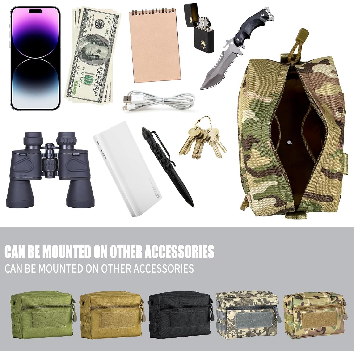 Bolsa Molle Táctica bvya Resistente al Agua 18x9x13cm