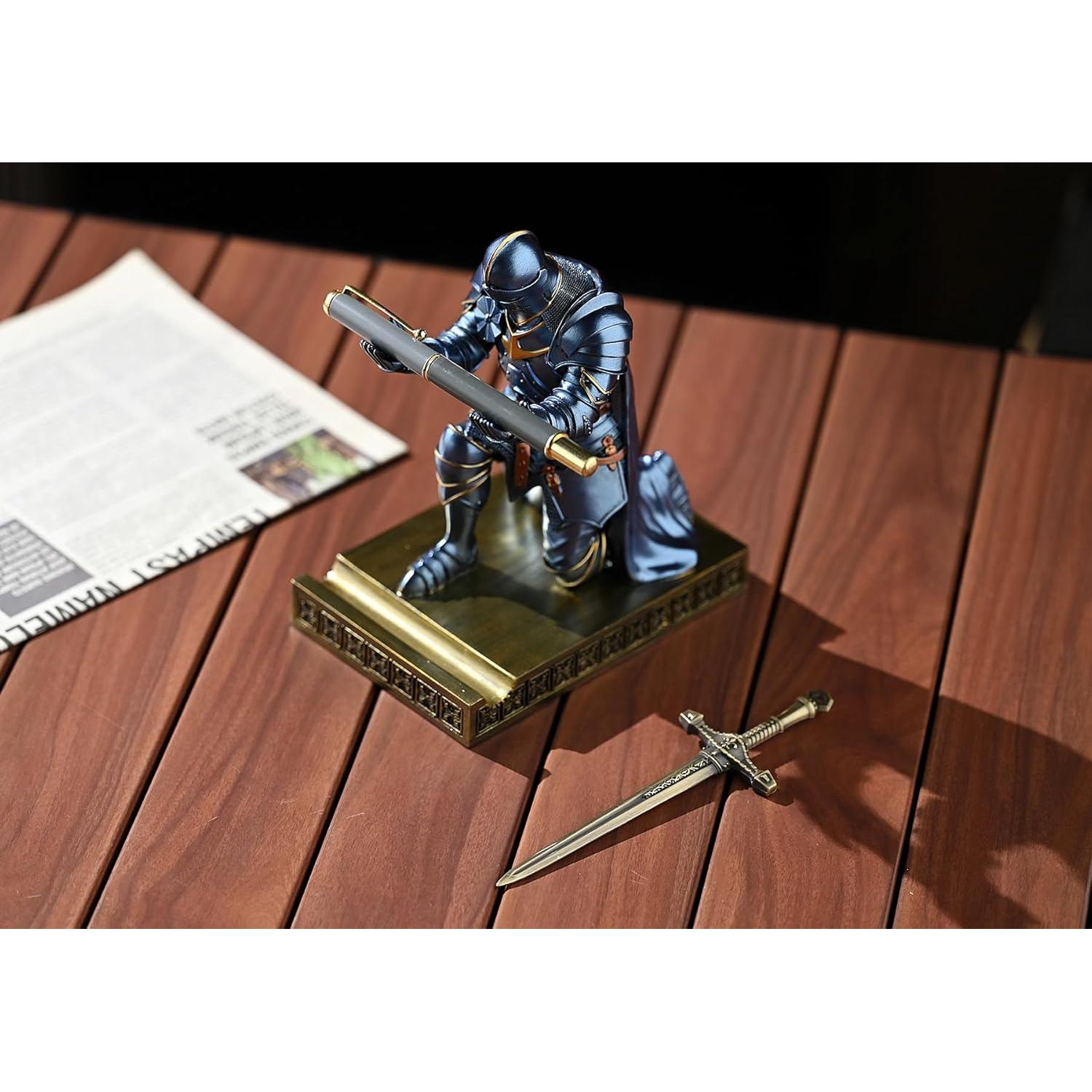 Soporte para Pluma Guerrero Medieval Amoysanli Azul