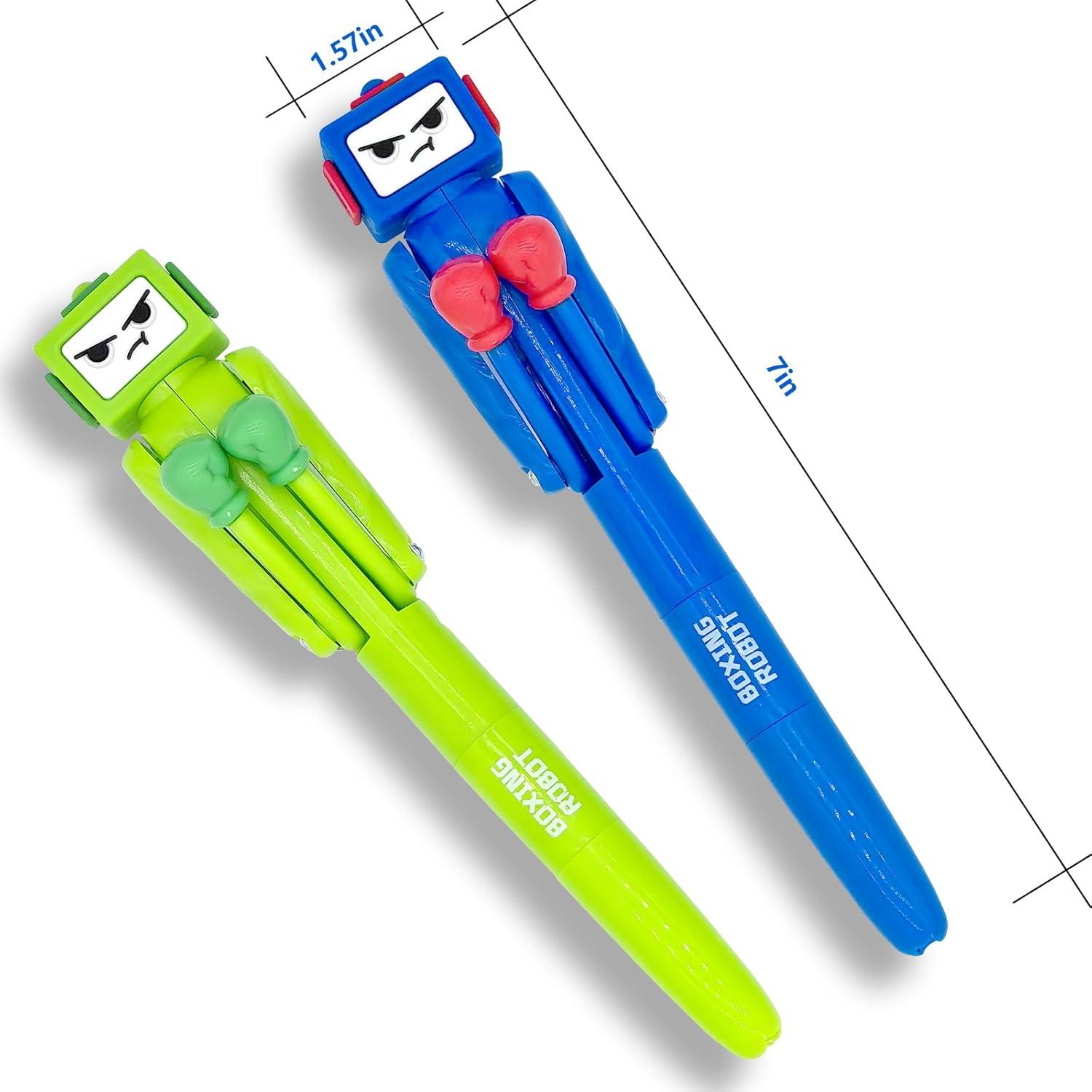 Bolígrafo de Boxeo Robot NANYKZ - 2PCS - Azul y Verde 1.0mm