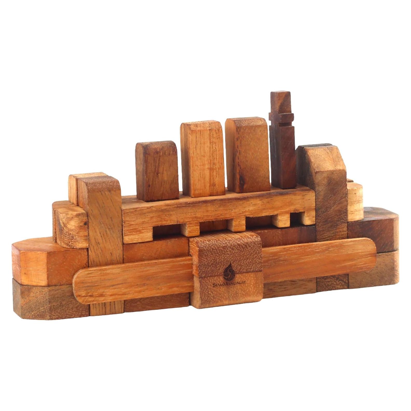 Rompecabezas de madera Kumiki Barco - Hecho a mano 3D para adultos