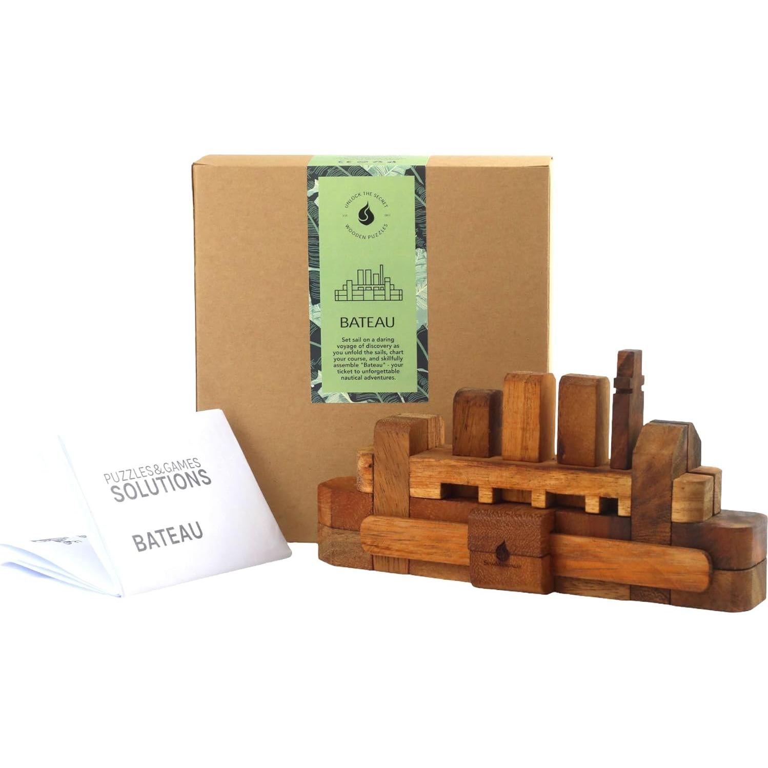 Rompecabezas de madera Kumiki Barco - Hecho a mano 3D para adultos