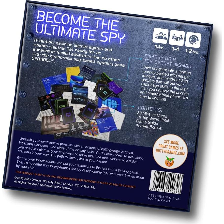 Juego de Mesa de Misterio de Asesinato Nutty Orange Sentinel