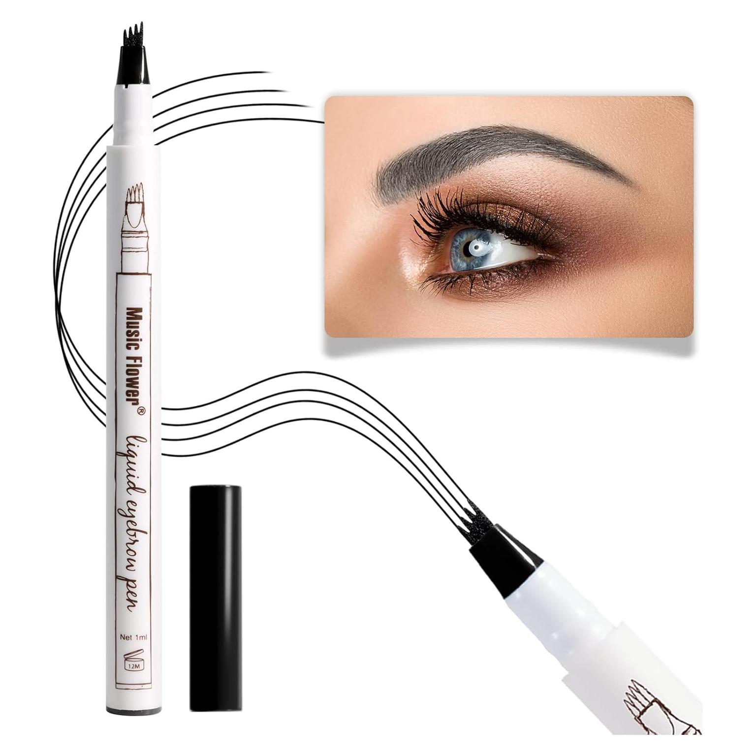 Lápiz de Cejas Music Flower Negro 04 a Prueba de Agua
