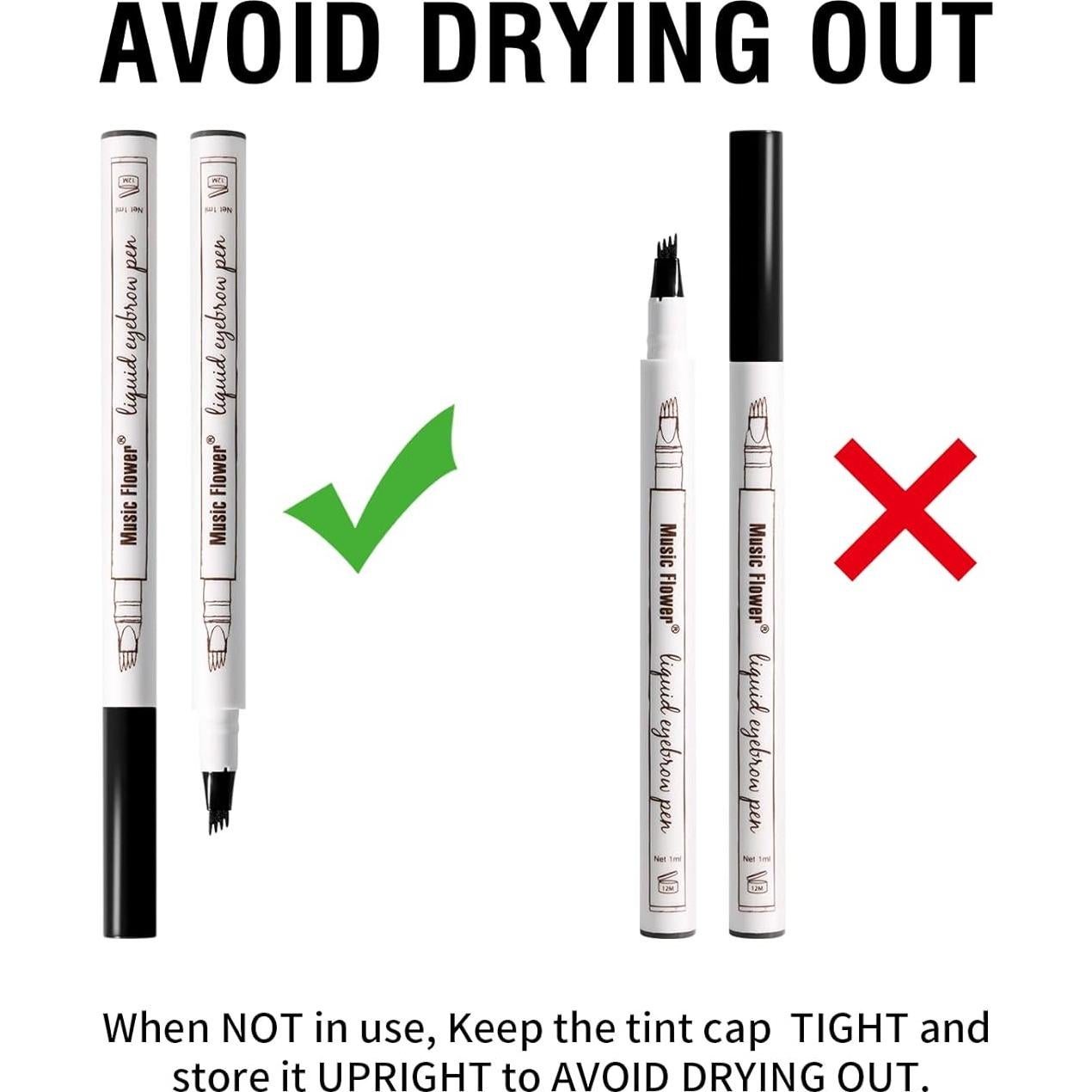 Lápiz de Cejas Music Flower Negro 04 a Prueba de Agua