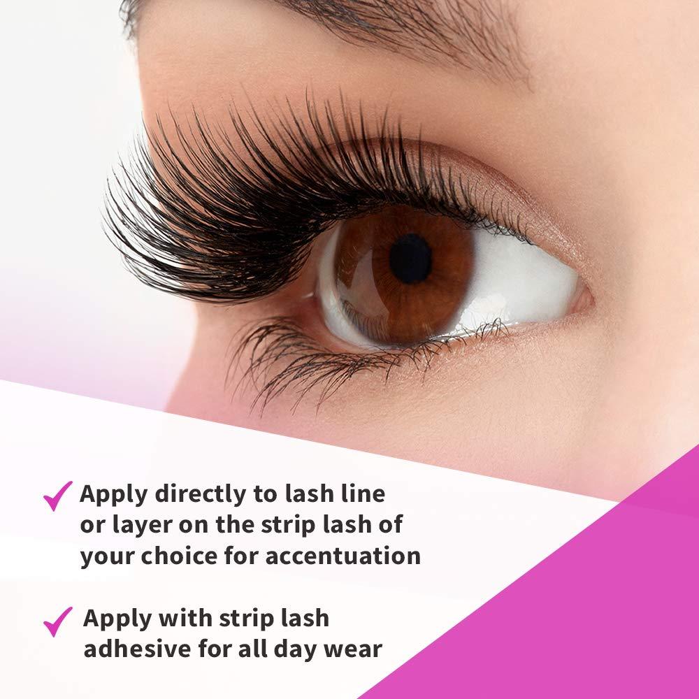 Pestañas Postizas Ardell Doble Trio Individuales Largo Negro - Paquete de 4