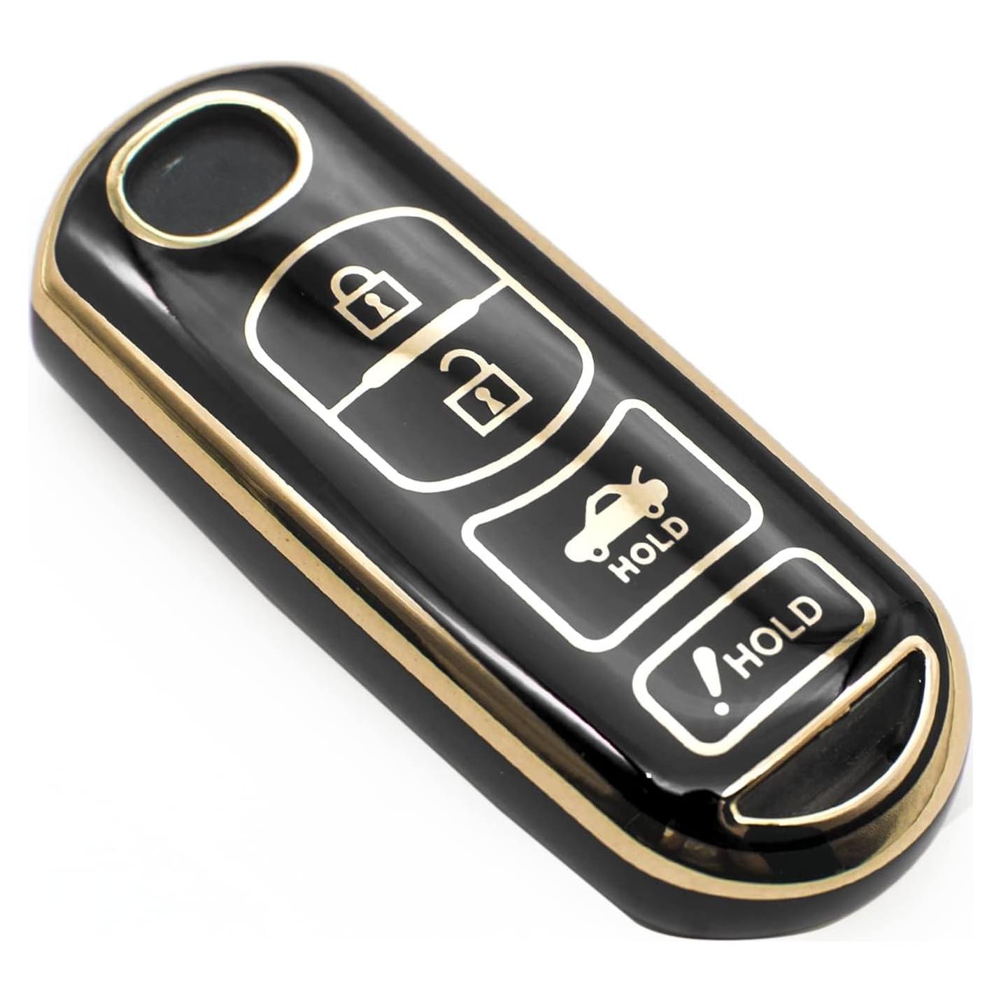 Funda de Llave Remota FEYOUN para Mazda y Toyota 4 Botones