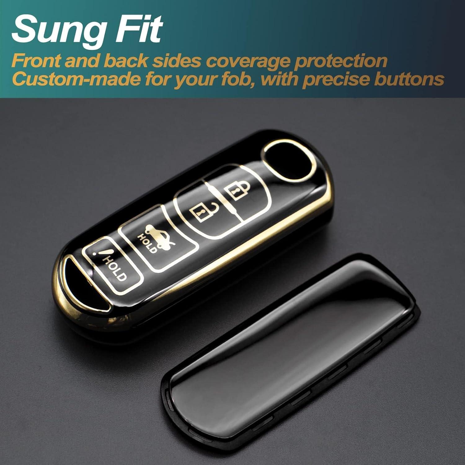 Funda de Llave Remota FEYOUN para Mazda y Toyota 4 Botones