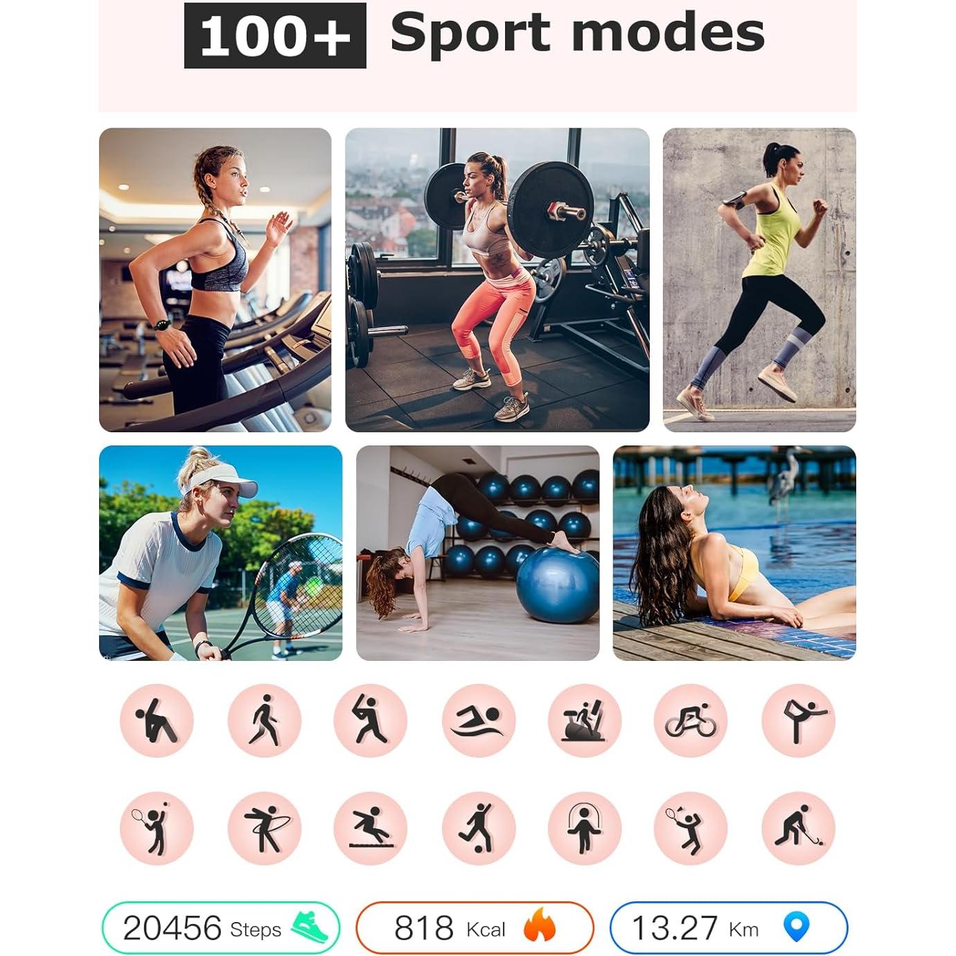 Reloj Inteligente SHANG WING Lynn para Mujeres - Fitness, Llamadas, Monitor Cardíaco, Impermeable