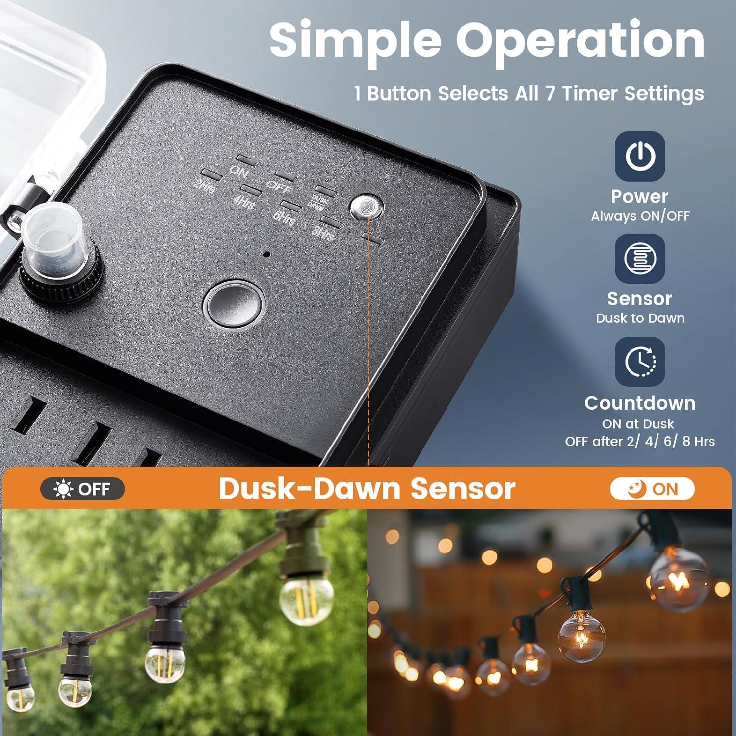 Temporizador de Estaca SURAIELEC con Control Remoto 6 Salidas