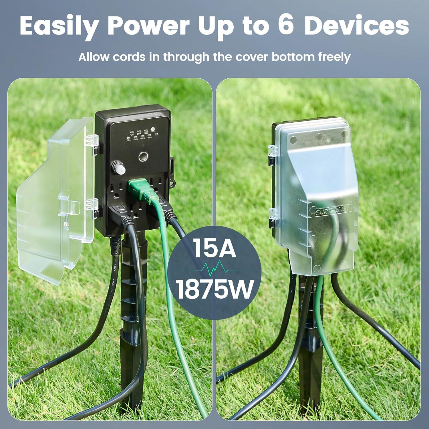 Temporizador de Estaca SURAIELEC con Control Remoto 6 Salidas