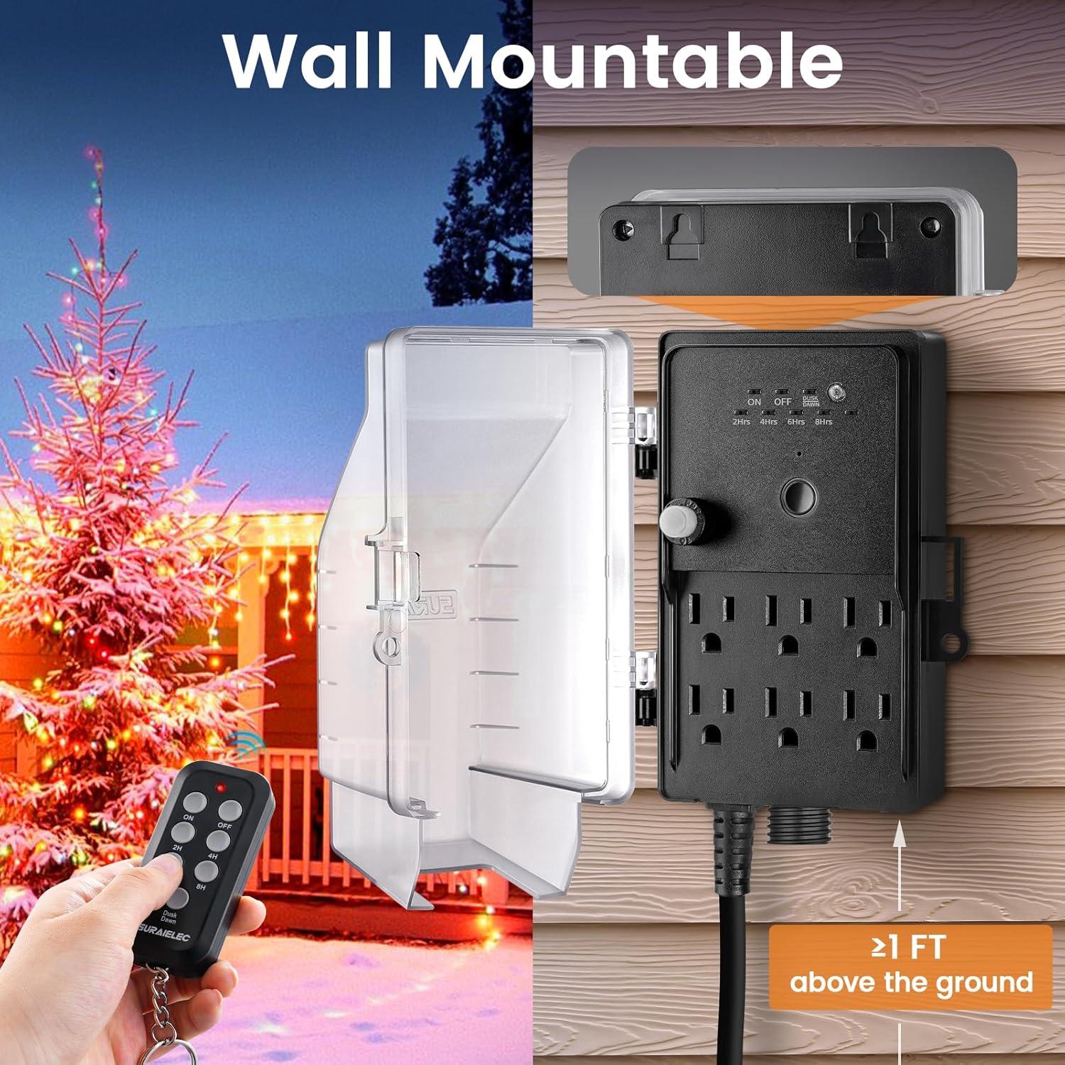 Temporizador de Estaca SURAIELEC con Control Remoto 6 Salidas