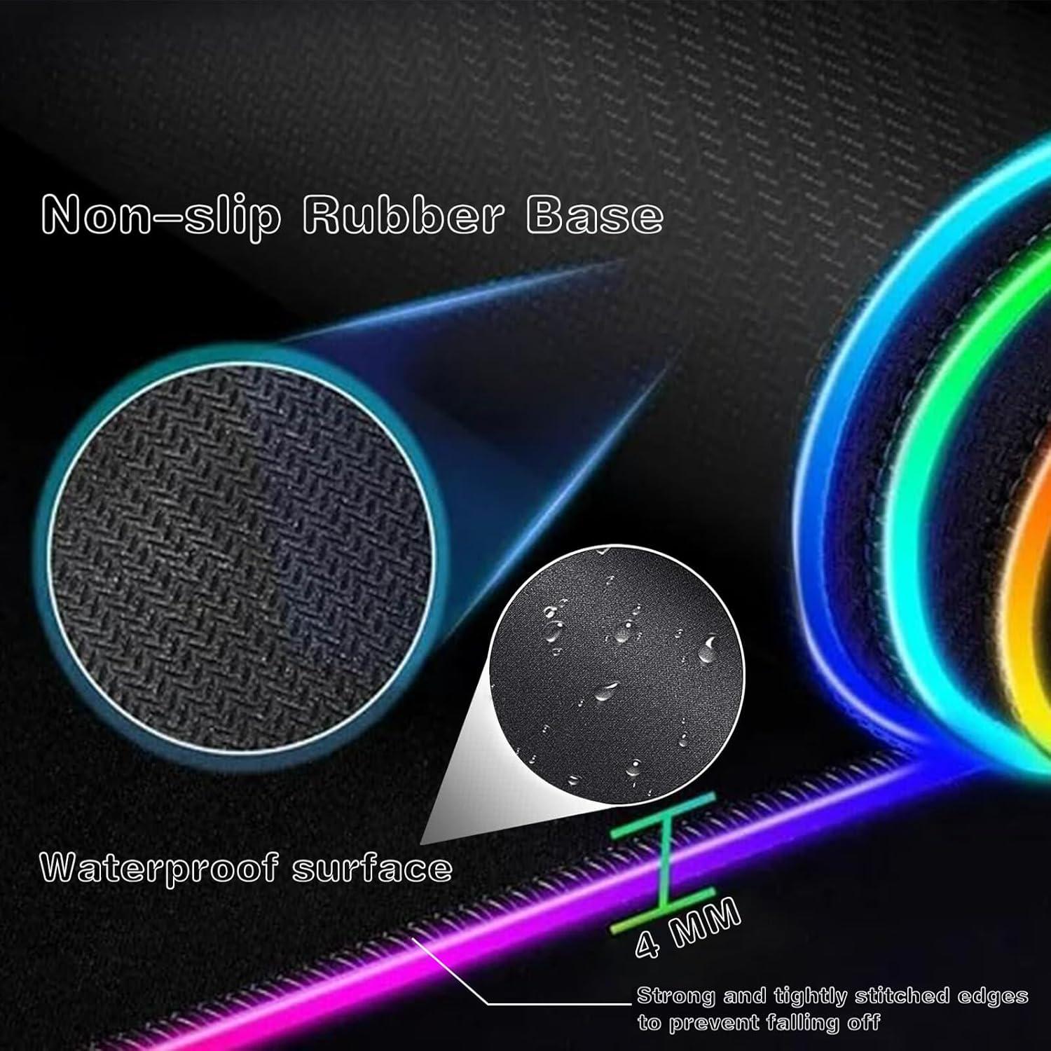 Alfombrilla de Carga Inalámbrica 15W GZESZT 80x30cm RGB