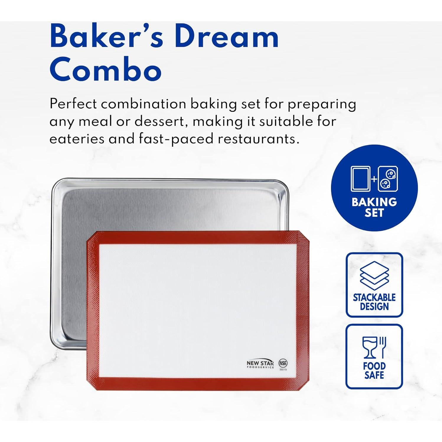 Juego Bandeja Horno Aluminio 18 Calibres New Star 33x23 cm