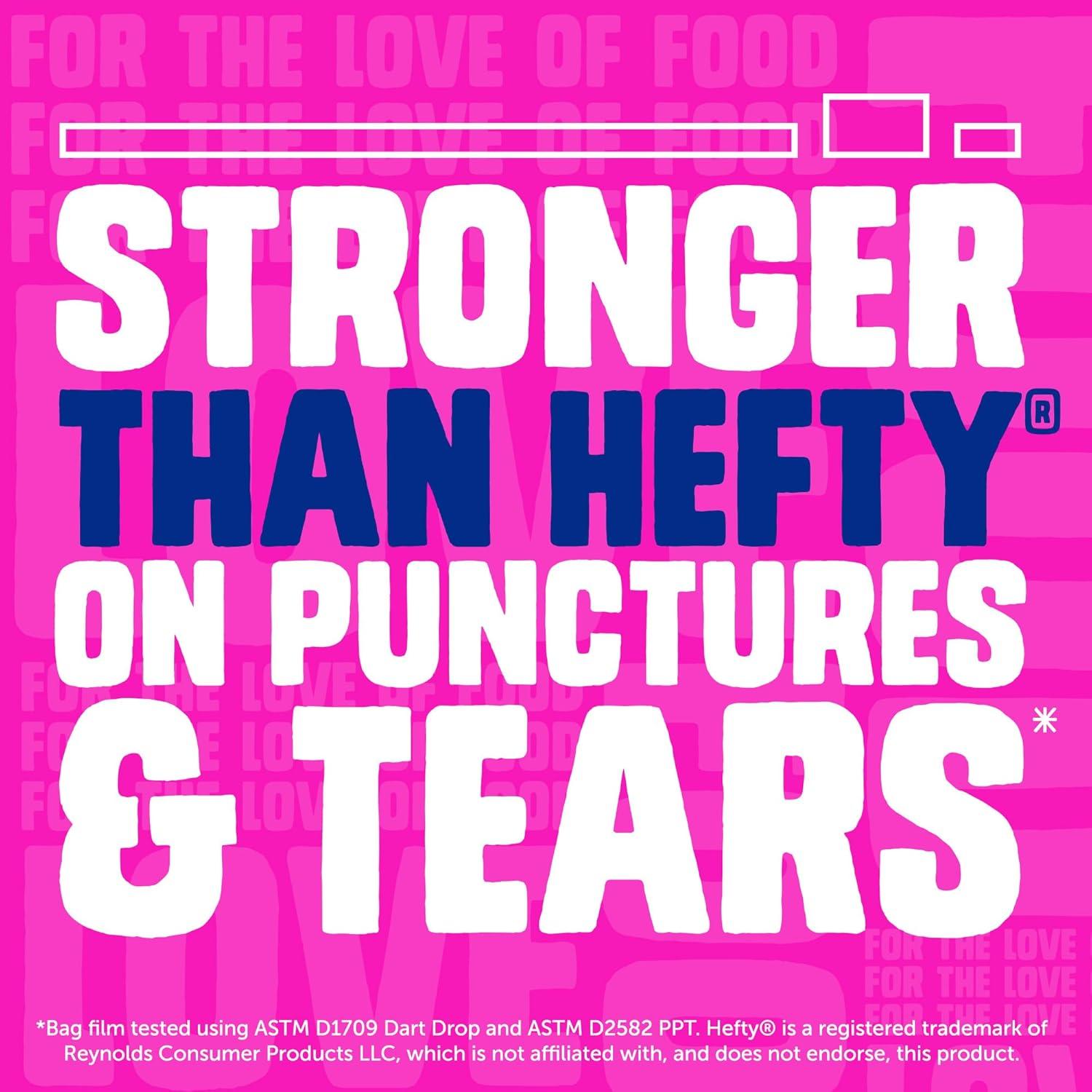 Ziploc Gallon Food Storage Slider Bags, Power Shield Technology for More Durability, 18 Count