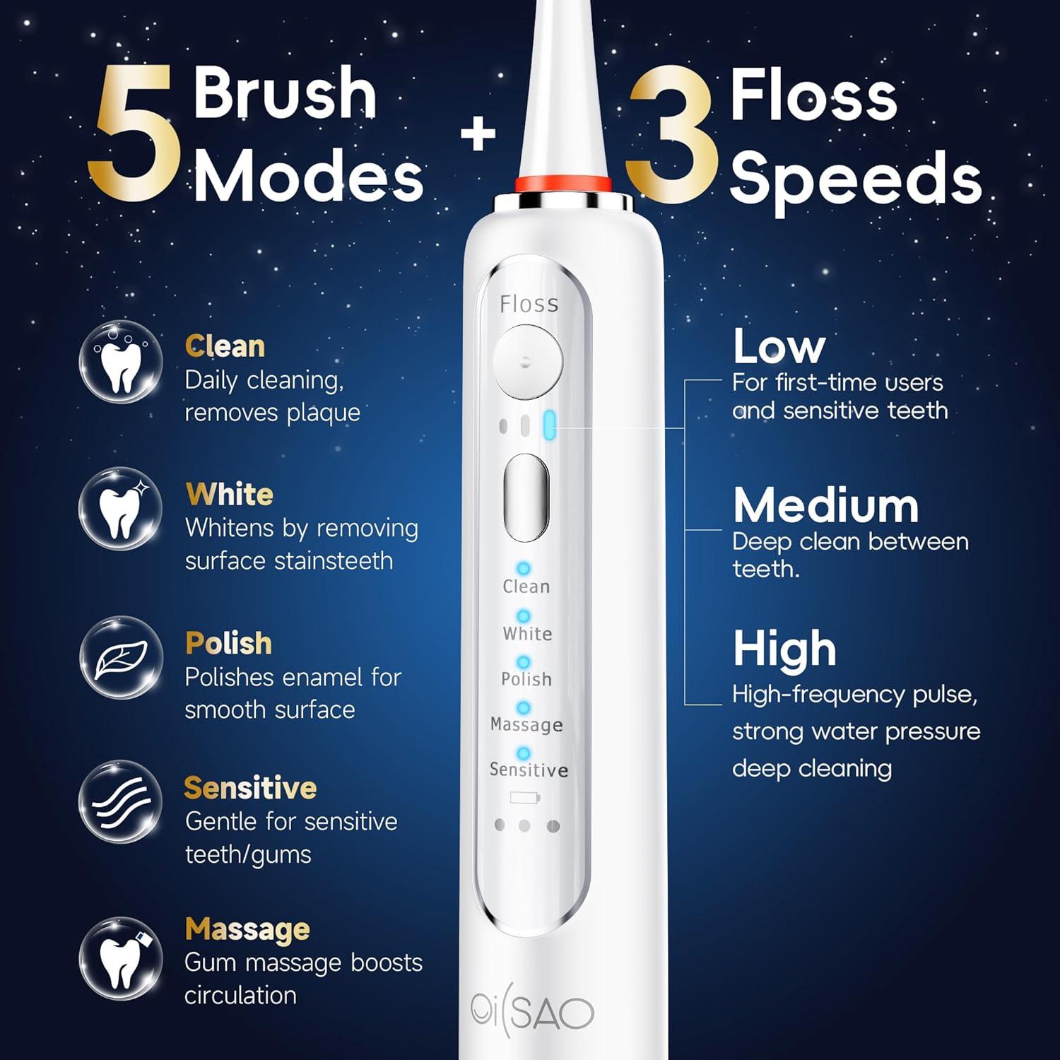 Cepillo de dientes eléctrico OILSAO con irrigador 500ML