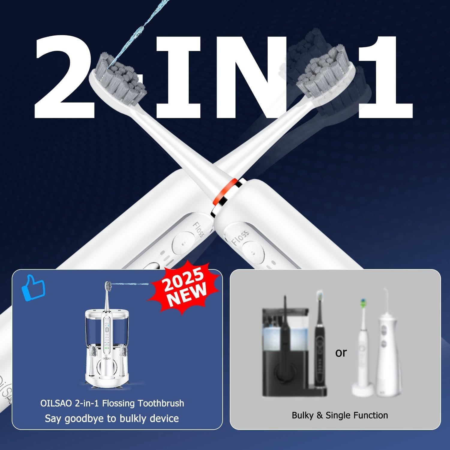 Cepillo de dientes eléctrico OILSAO con irrigador 500ML