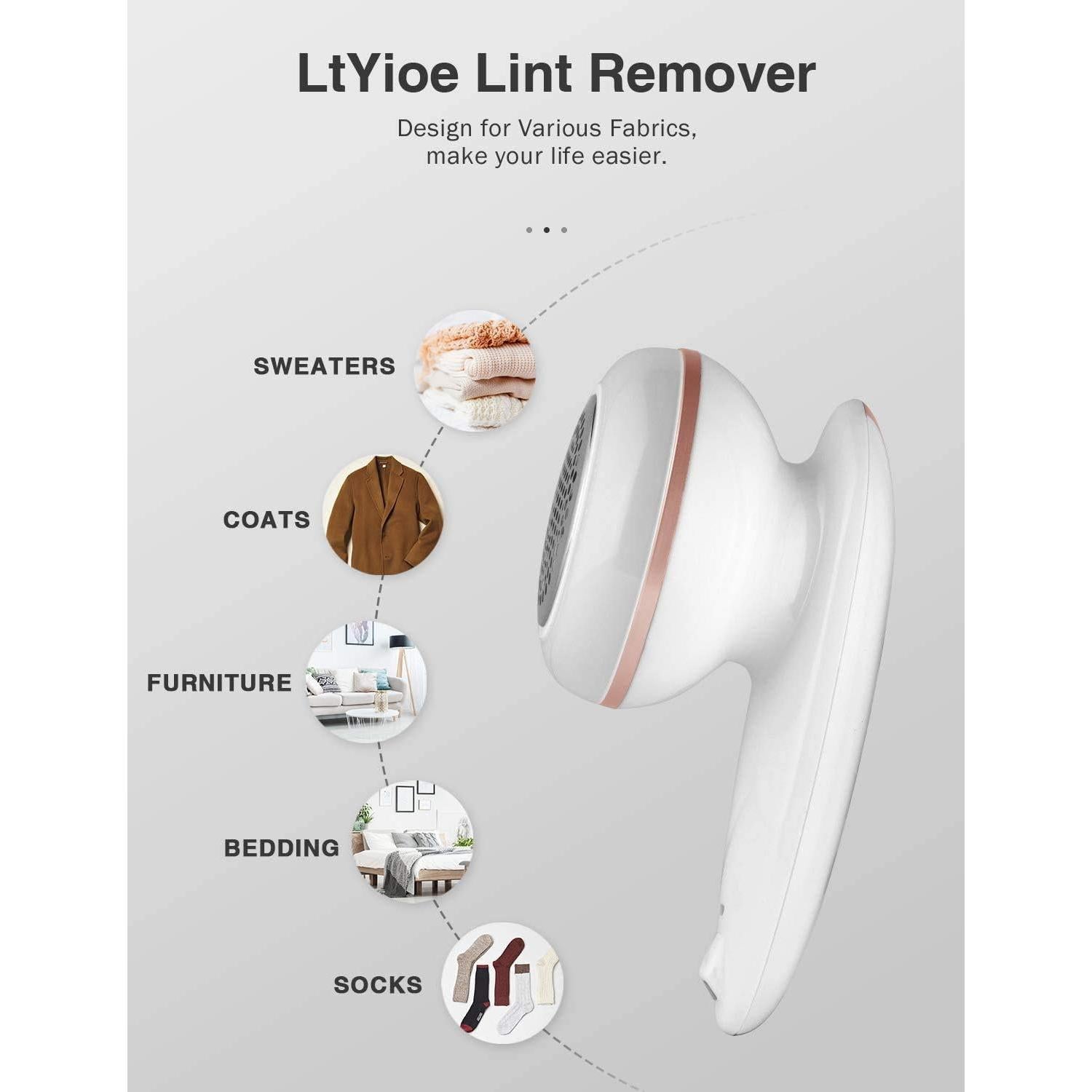 Quitapelusas Recargable LtYioe Oro con Cuchillas de Acero Inoxidable